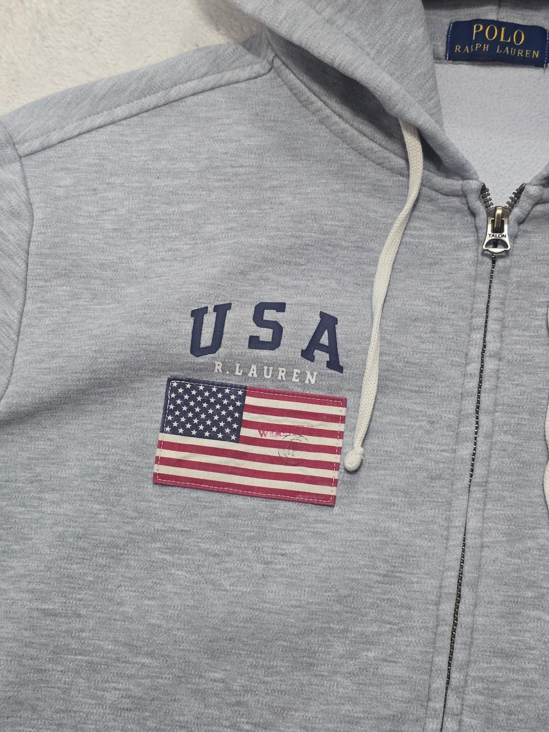 폴로랄프로렌 빅포니 성조기 후드 집업 자켓 그레이  상품이미지3