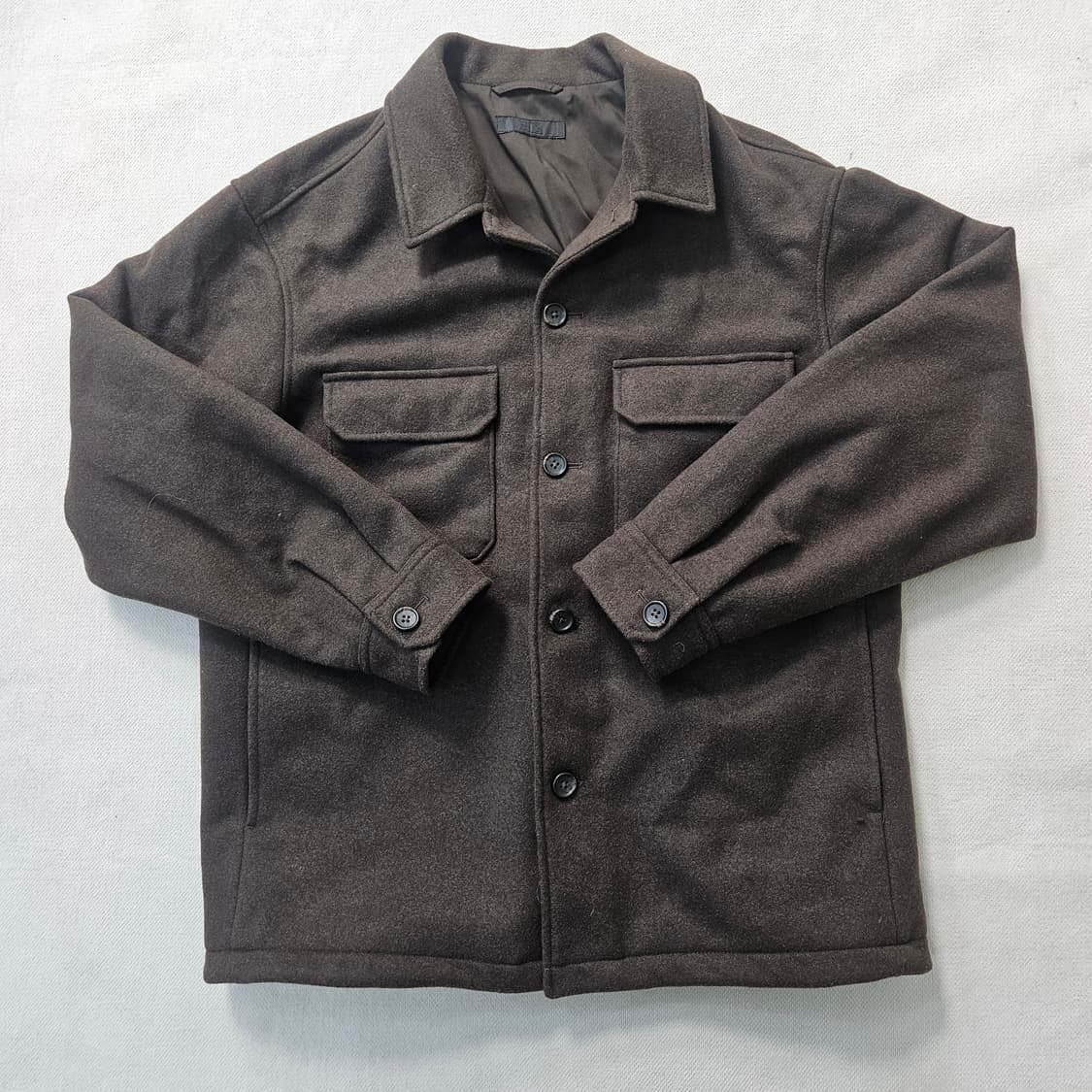 6-13 유니클로 울 혼방 오버셔츠 자켓 0309Y 상품이미지1