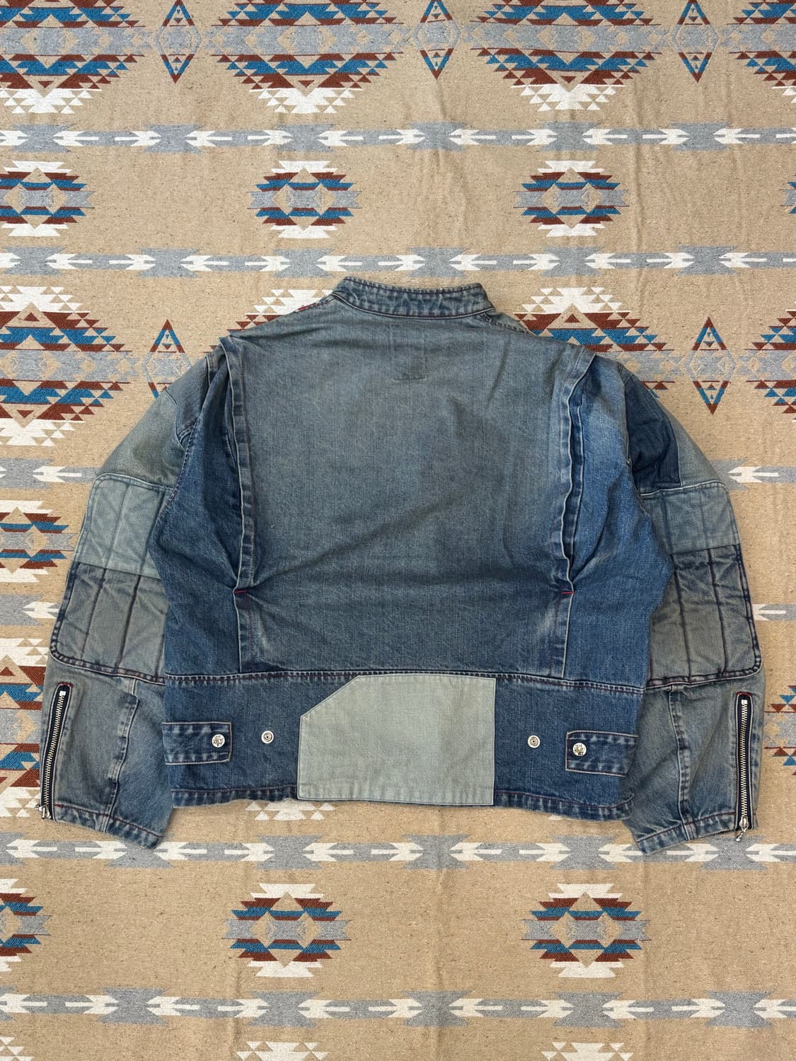 [3][L] 캐피탈 14온즈 데님 토도테레노 모토크로스 자켓 리메이크 상품이미지7