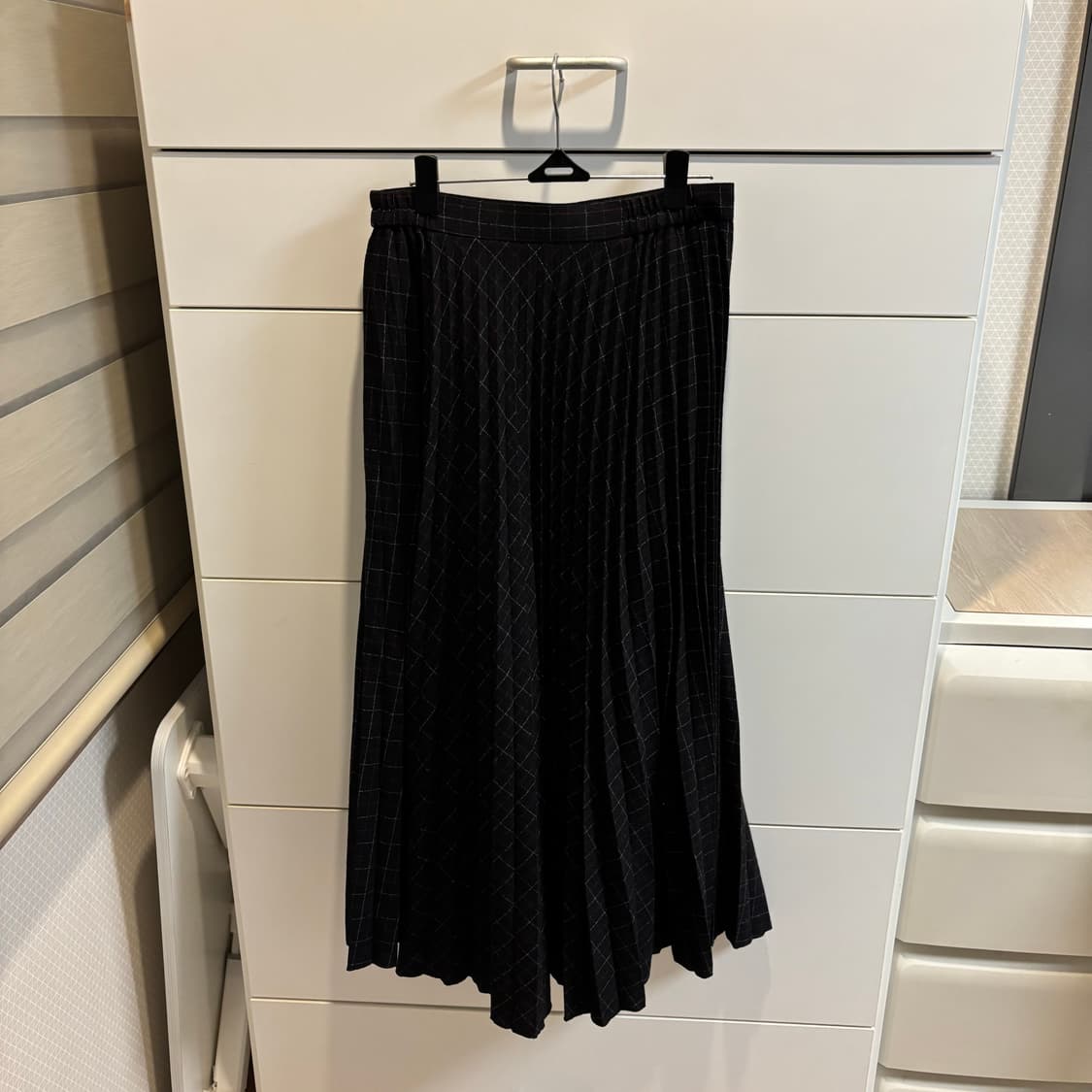 일본제 PRENON ASSHU 체크 플리츠 롱스커트 상품이미지4