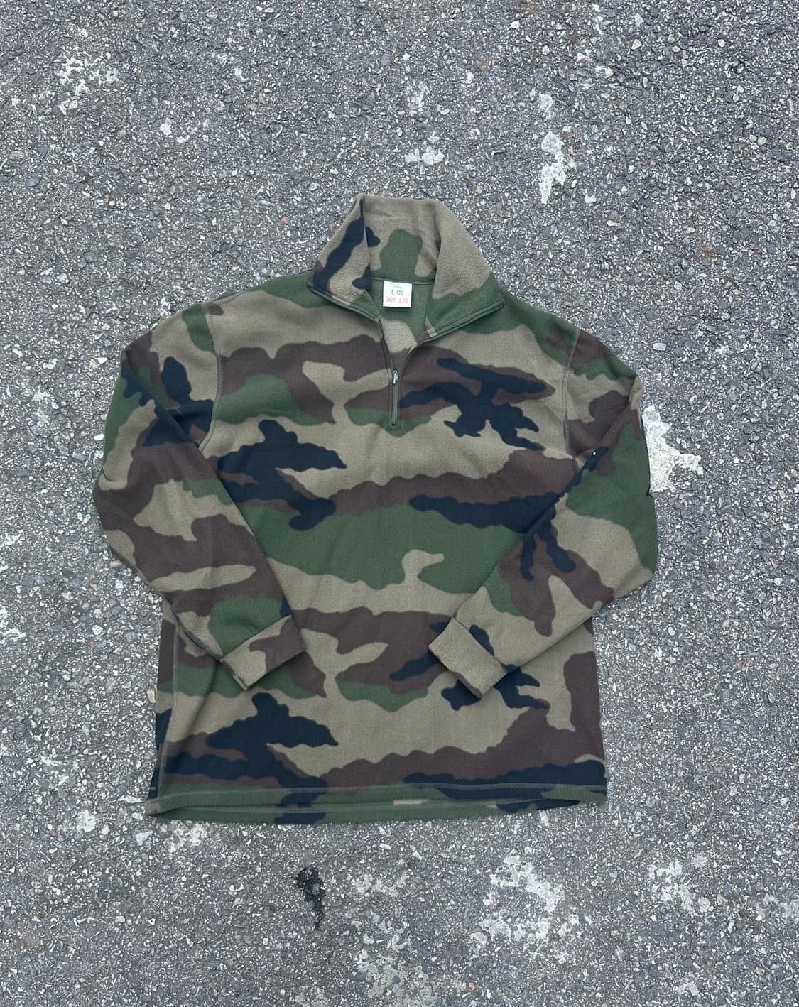 빈티지 우드랜드 프랑스군 플리스 하프집업  상품이미지1