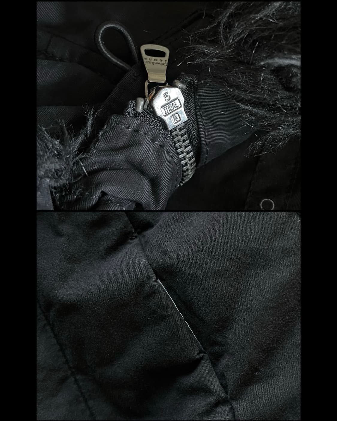 2000s C.K Jeans Black Fur Hood Parka 상품이미지8