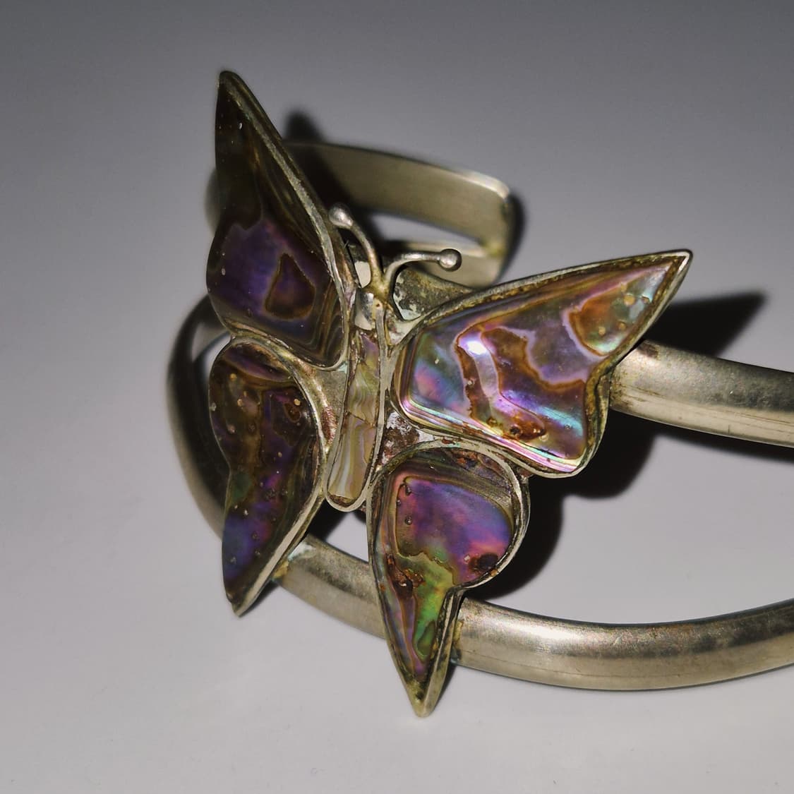 70s 멕시코 알파카 아발론 자개 빅 나비 뱅글 상품이미지9