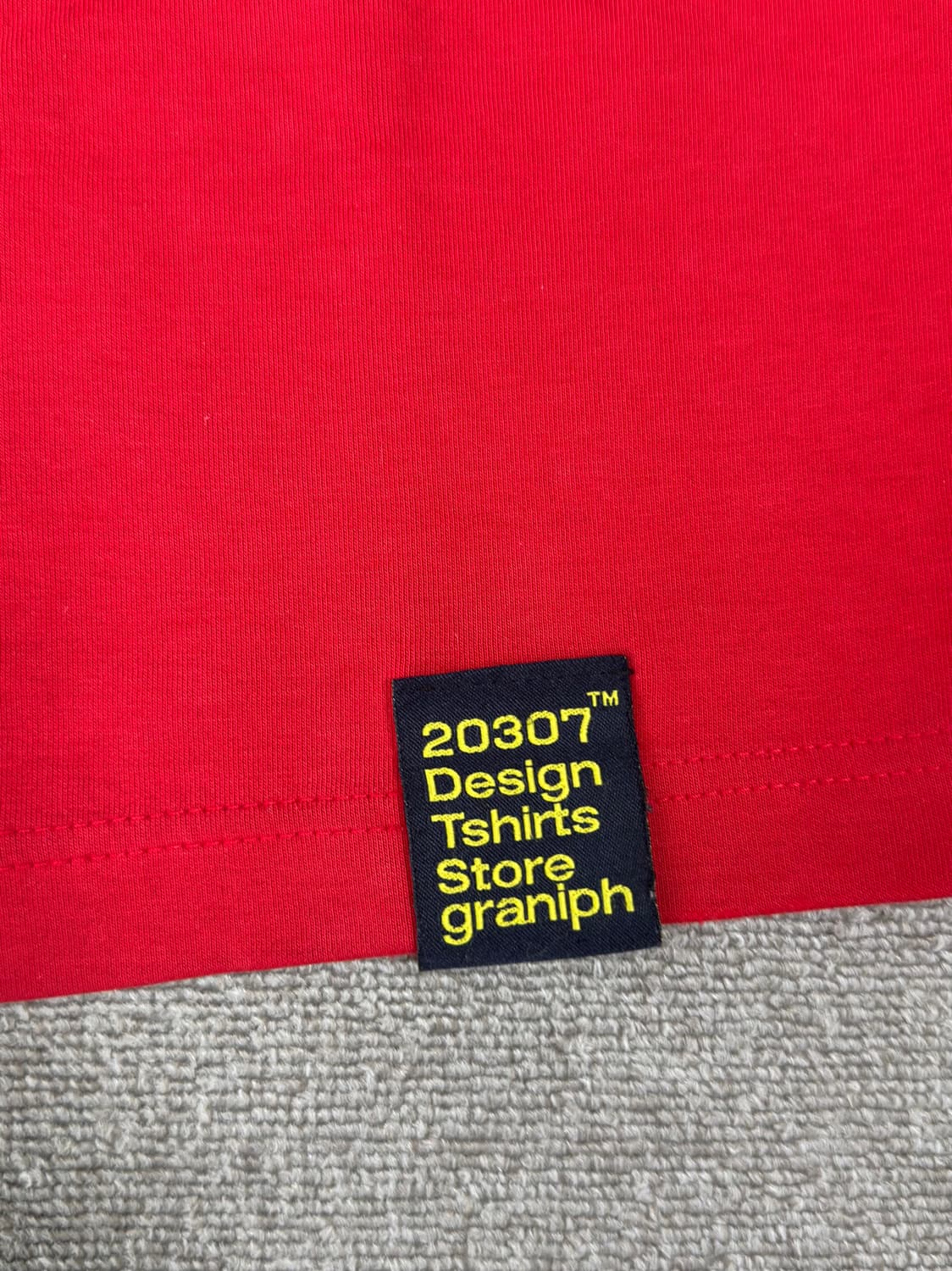 그라니프 20307 레드 타이포 그래픽 긴팔 티셔츠 상품이미지3