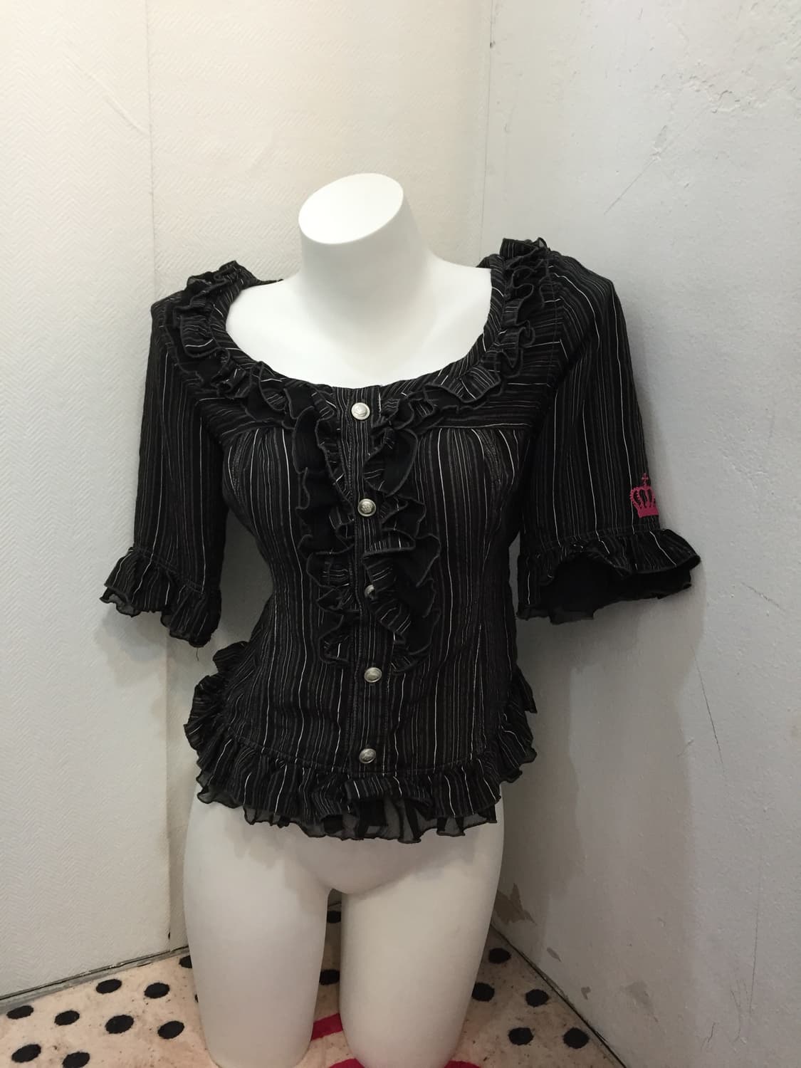 알곤퀸즈 고스 공겜여주 프릴 블라우스 상품이미지1