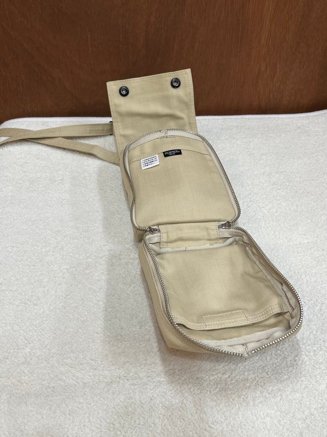 PORTER 포터 코튼 크로스백 베이지 상품이미지8