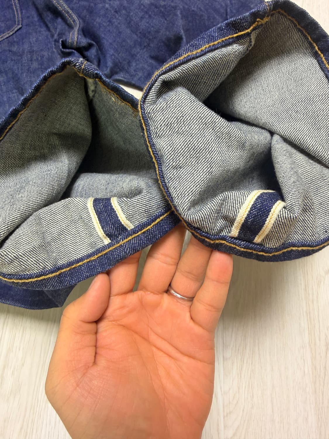 30S CINCH BACK SELVEDGE WIDE PANTS_INDIG 상품이미지6