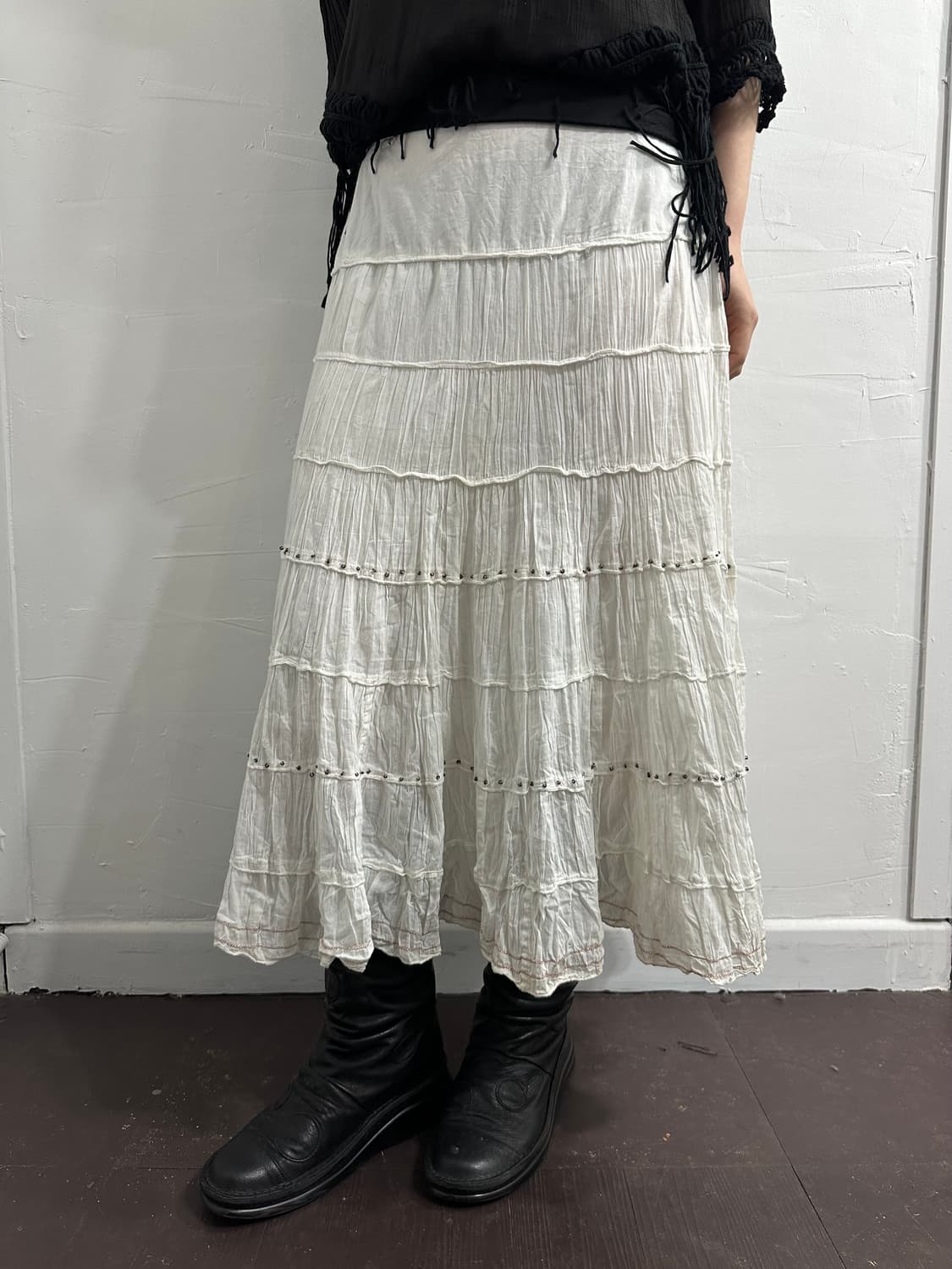 welfare hippy white skirt 상품이미지1