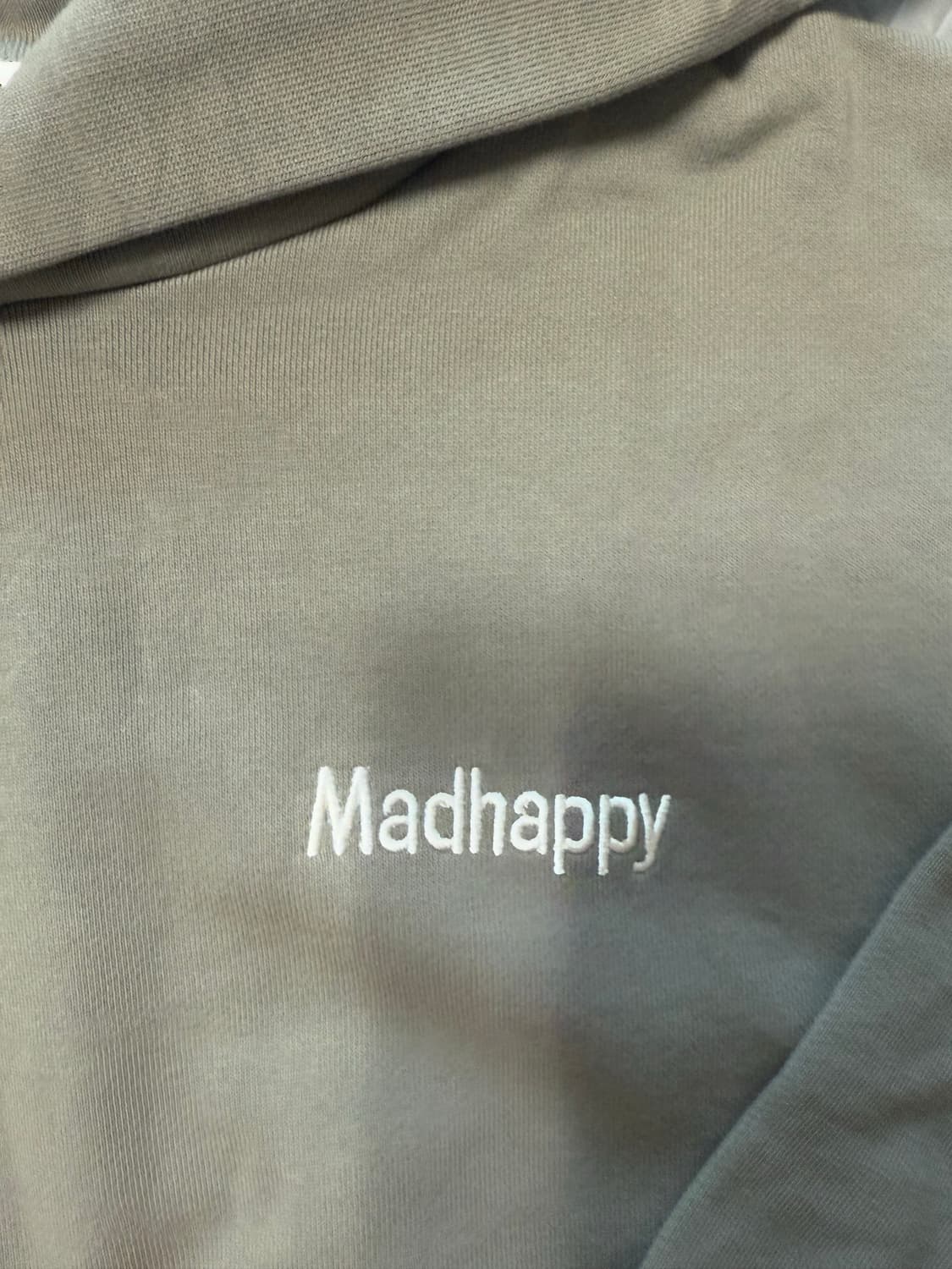 (L) 매드해피 시그니처 후드 올리브  상품이미지3