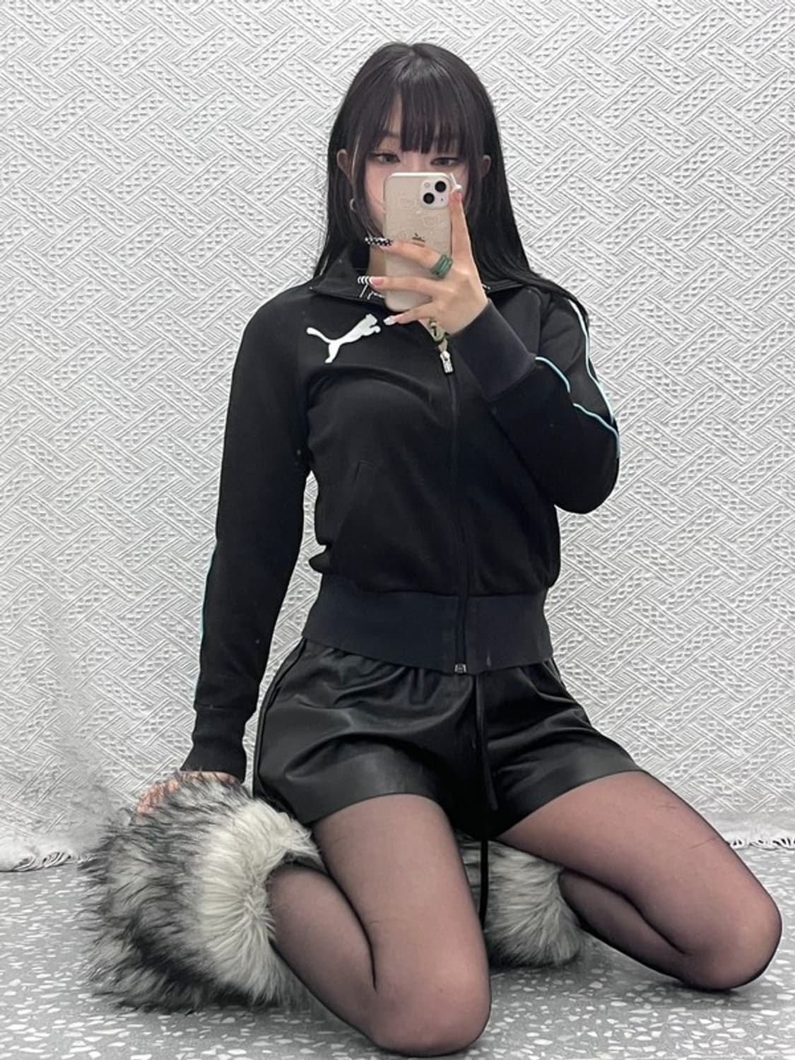 푸마 올드스쿨 Y2K 민트 배색 져지 집업 M C10454 상품이미지1