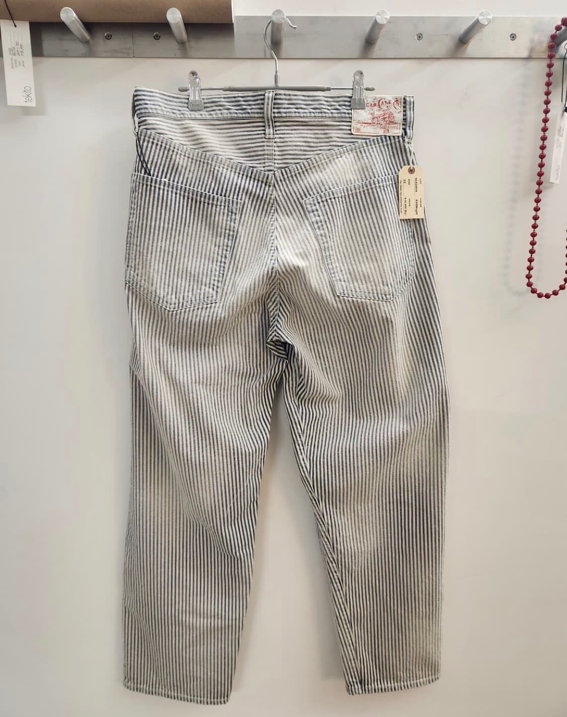 슈가케인 히코리 스트라이프 5포켓 와이드 팬츠 에이지드 상품이미지2
