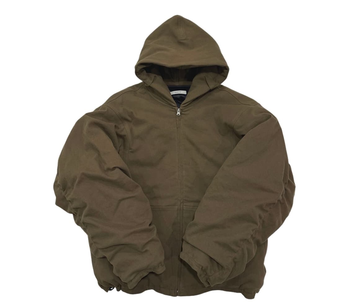 2) 논노드 몰스킨 셔링 봄버 자켓 카키 브라운 상품이미지1