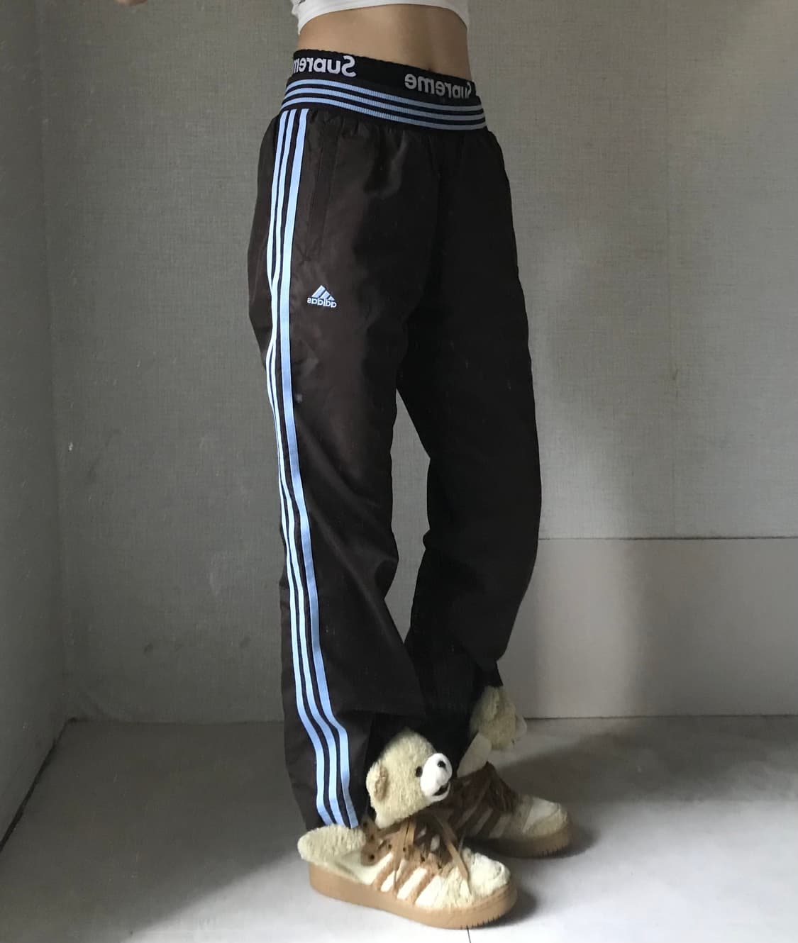 아디다스 브라운 연하늘 트레이닝 팬츠 상품이미지3