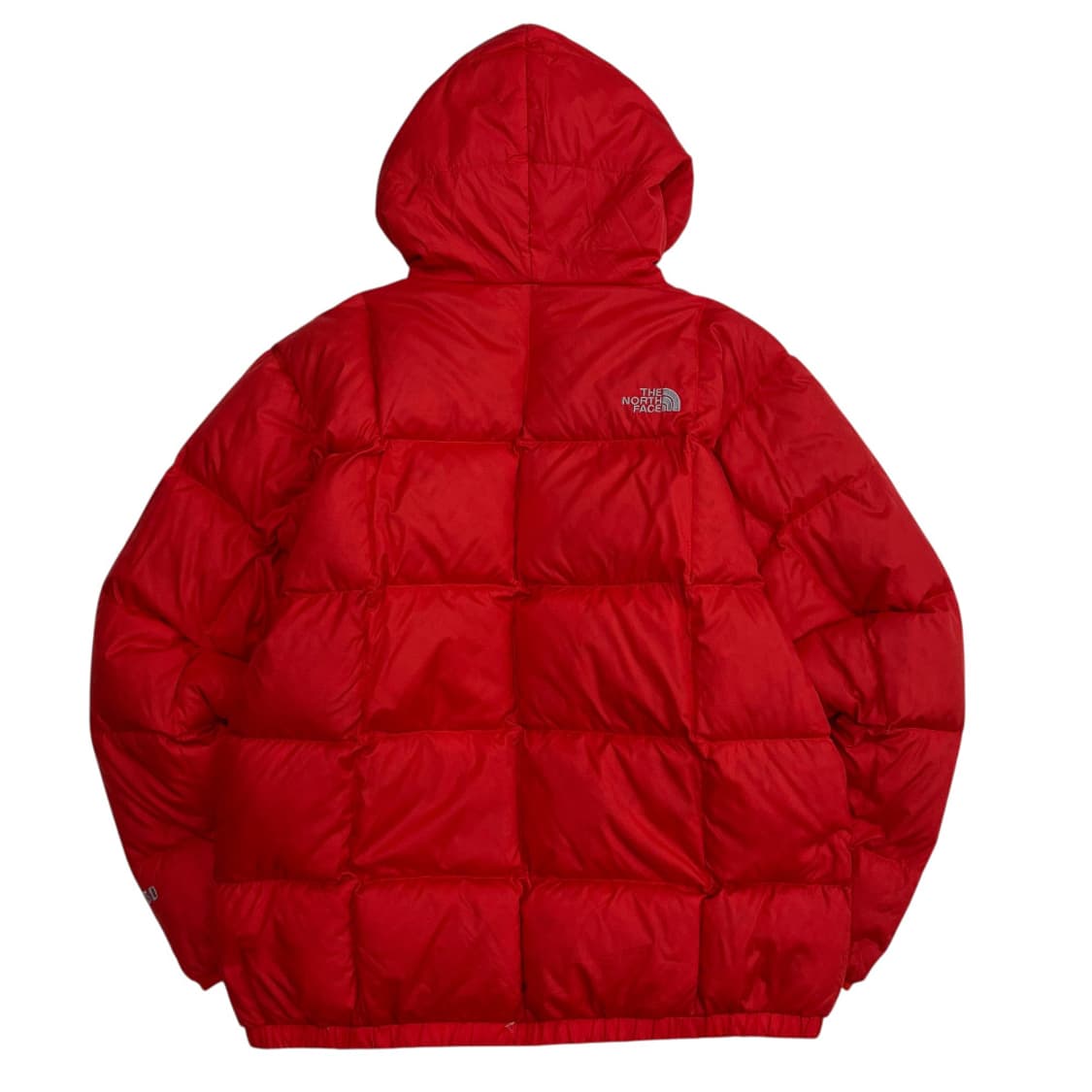 노스페이스 550 체크패턴 리버시블 오렌지 후드패딩 XL 상품이미지9