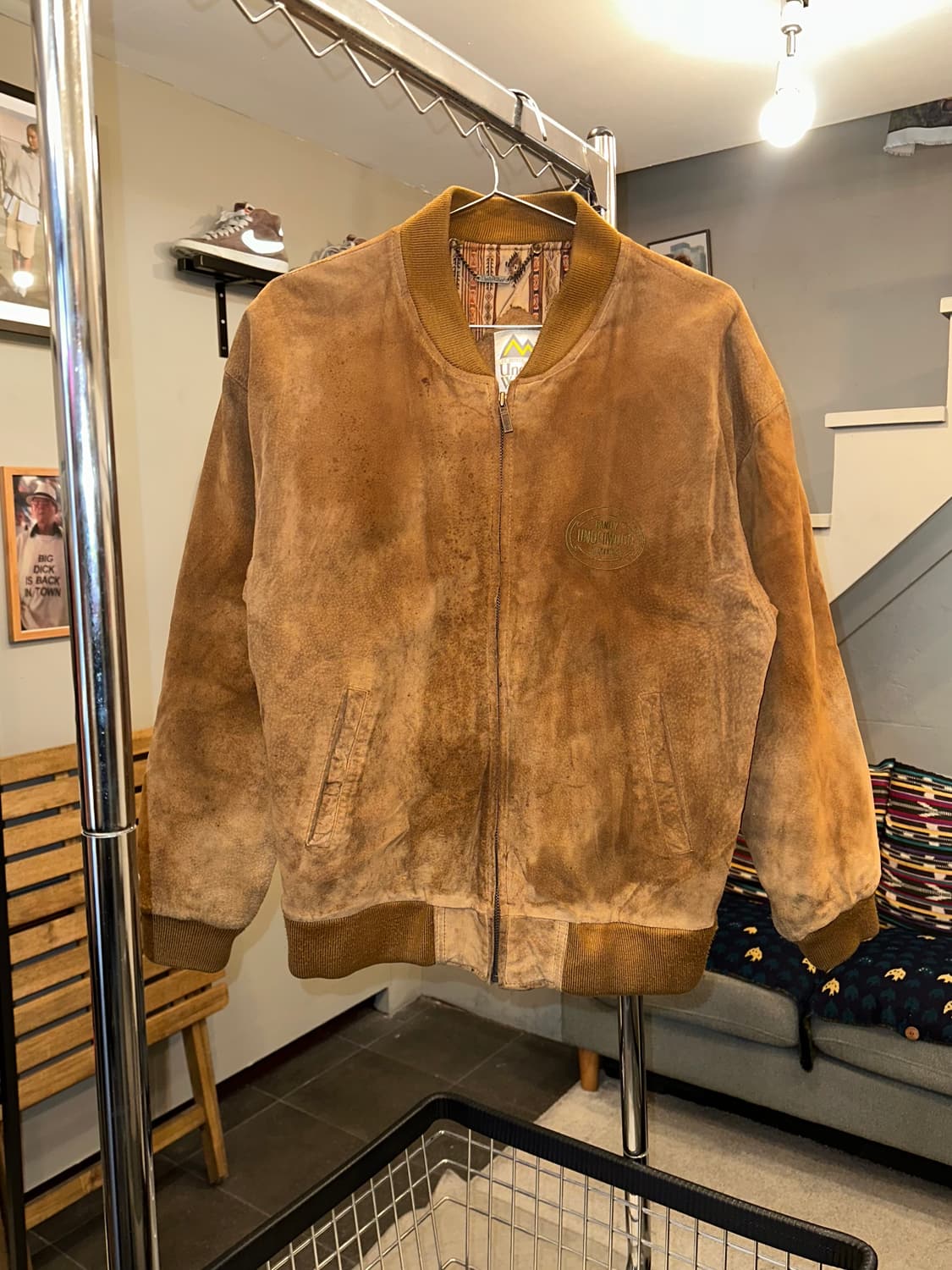 90's Japanese pig-leather bomber jacket 상품이미지4