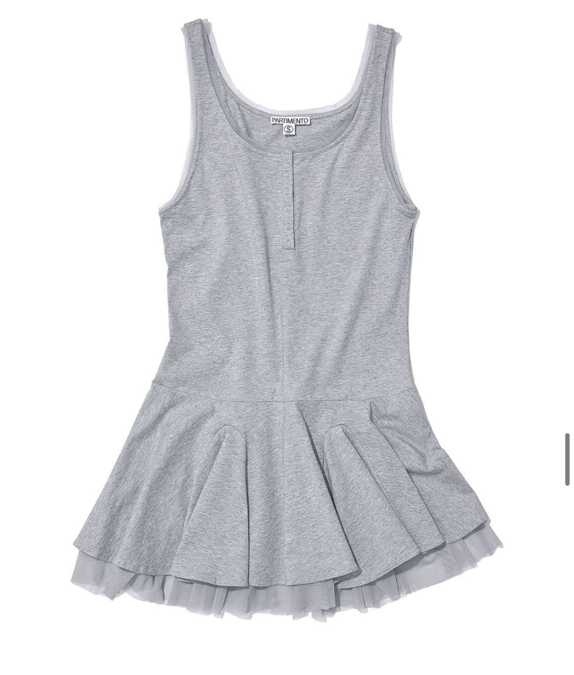 파르티멘토우먼 콘트라스트 버튼업 레이어드 드레스 그레이 S 상품이미지1