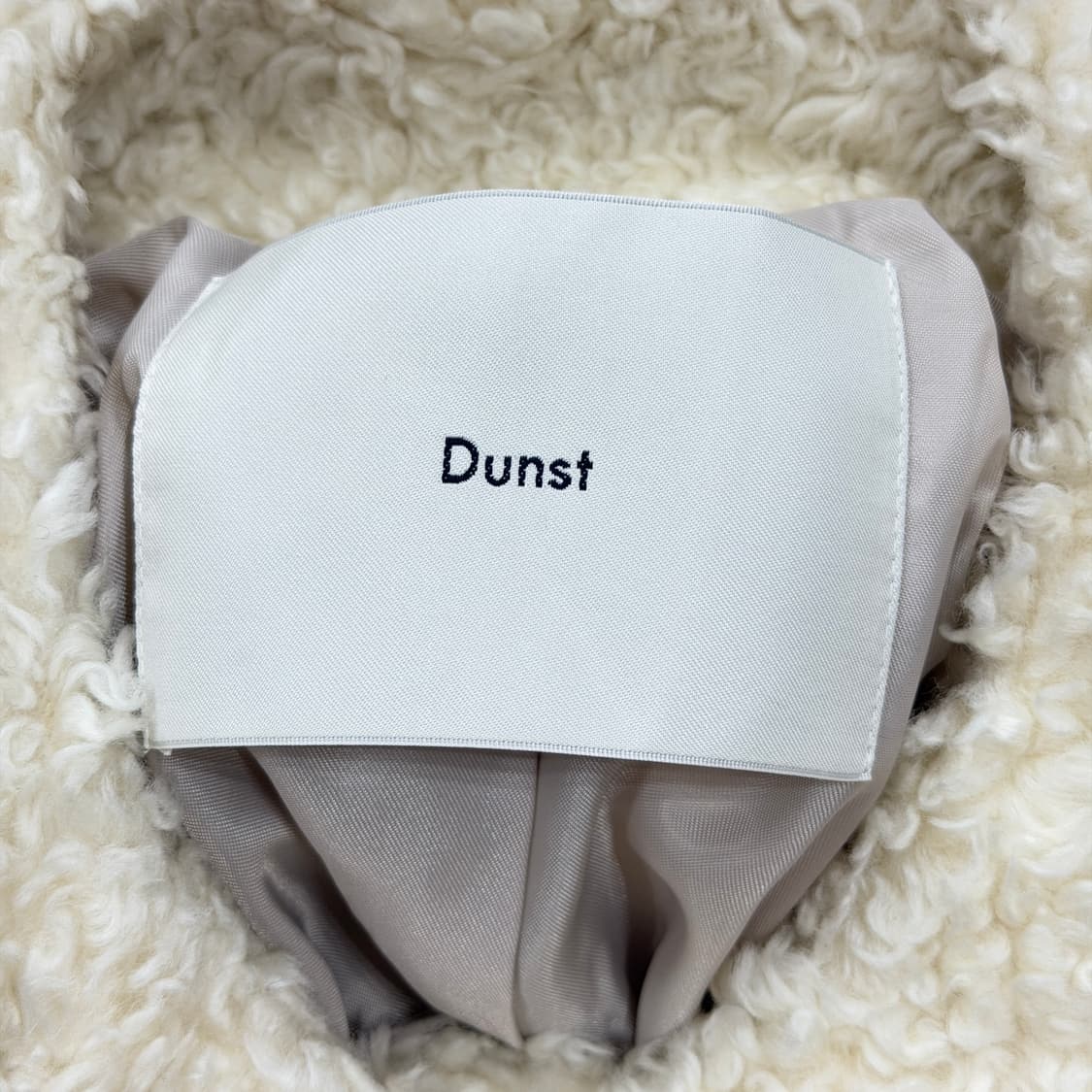 DUNST 던스트 와이드 벨티드 테디 뽀글이 롱코트 아이보리 S 상품이미지6