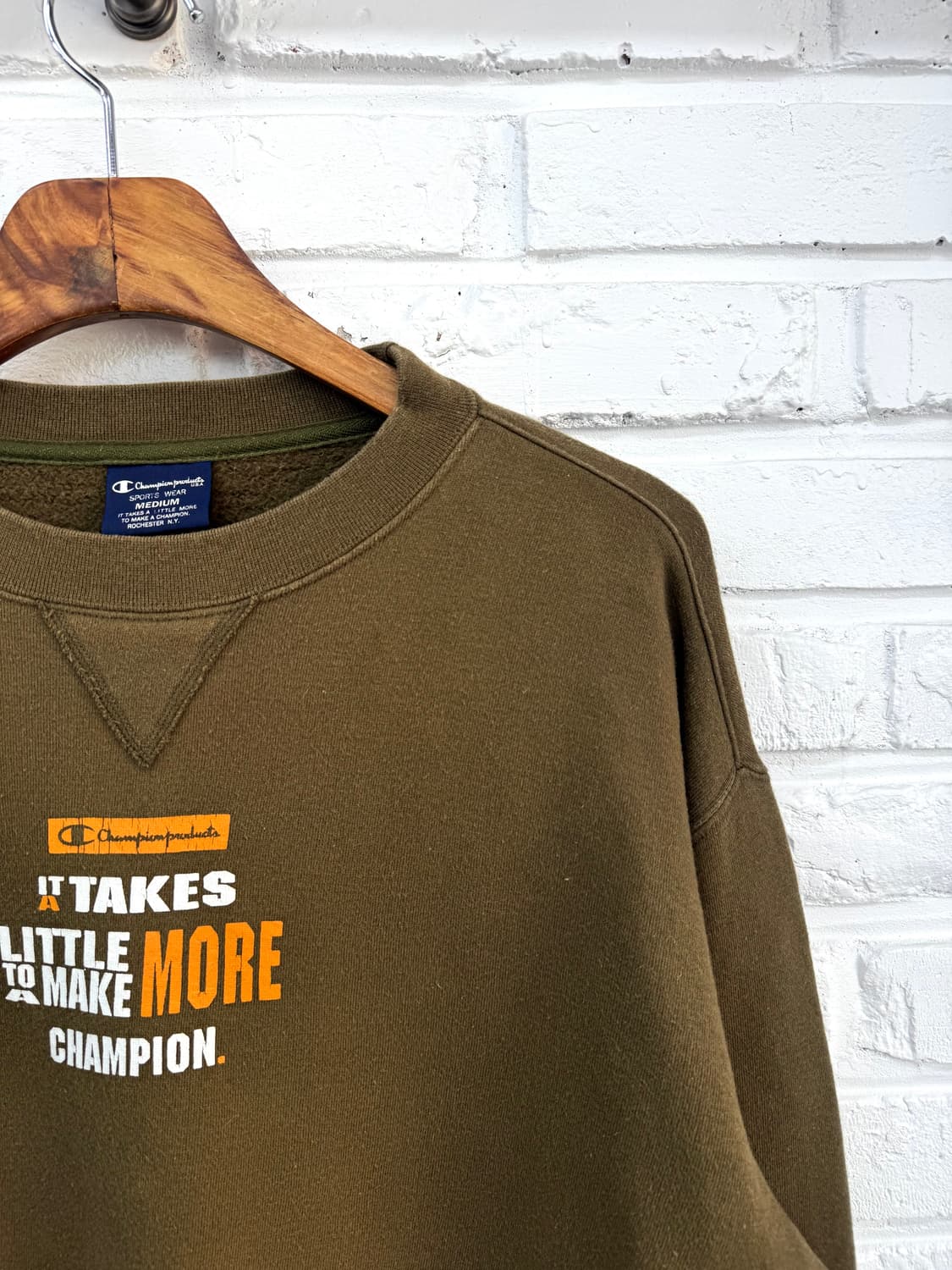 챔피온 카키 스웻셔츠 상품이미지4