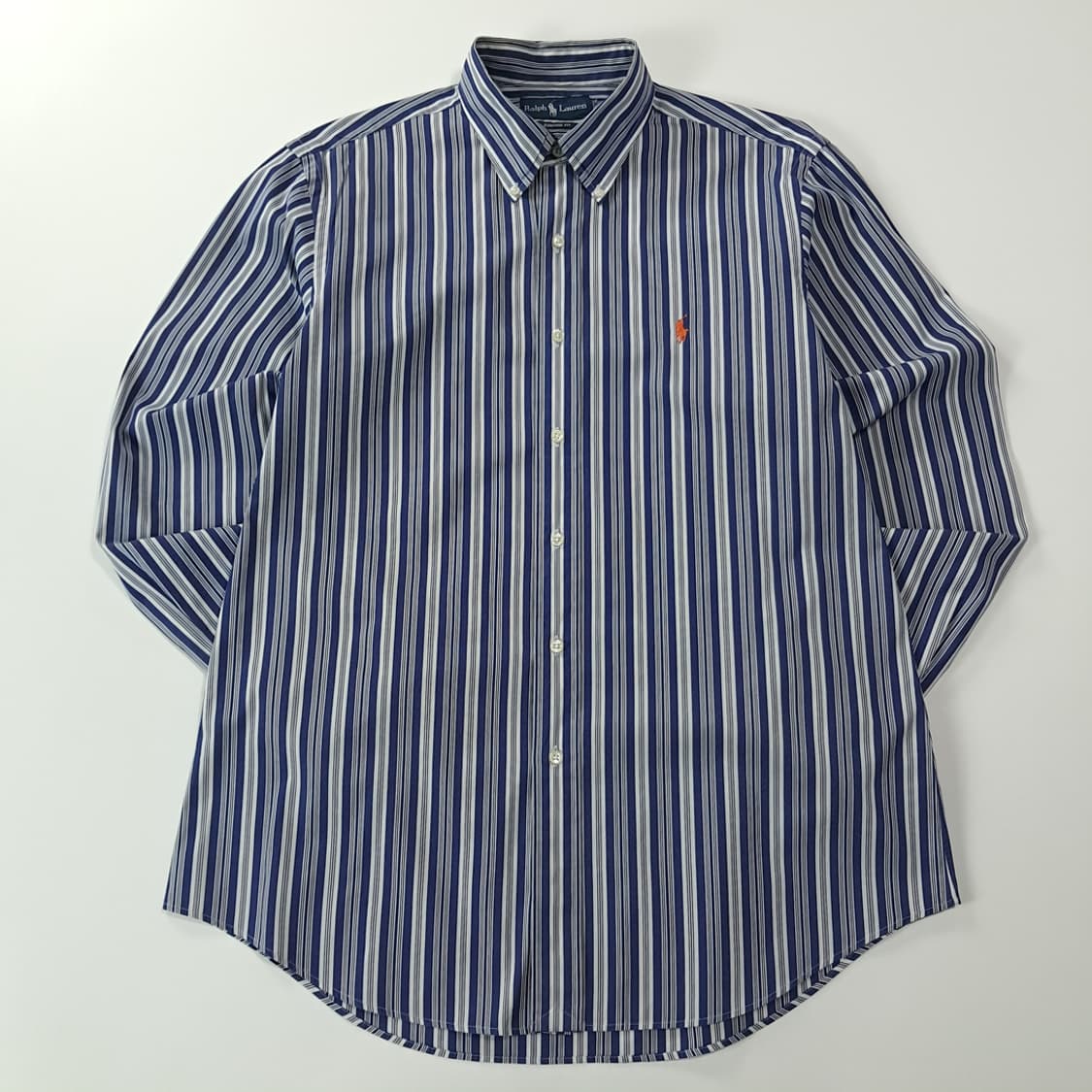 CK282 L 폴로 90s 홍콩판 클래식 드레스 스트라이프 딥네이비 셔 상품이미지1