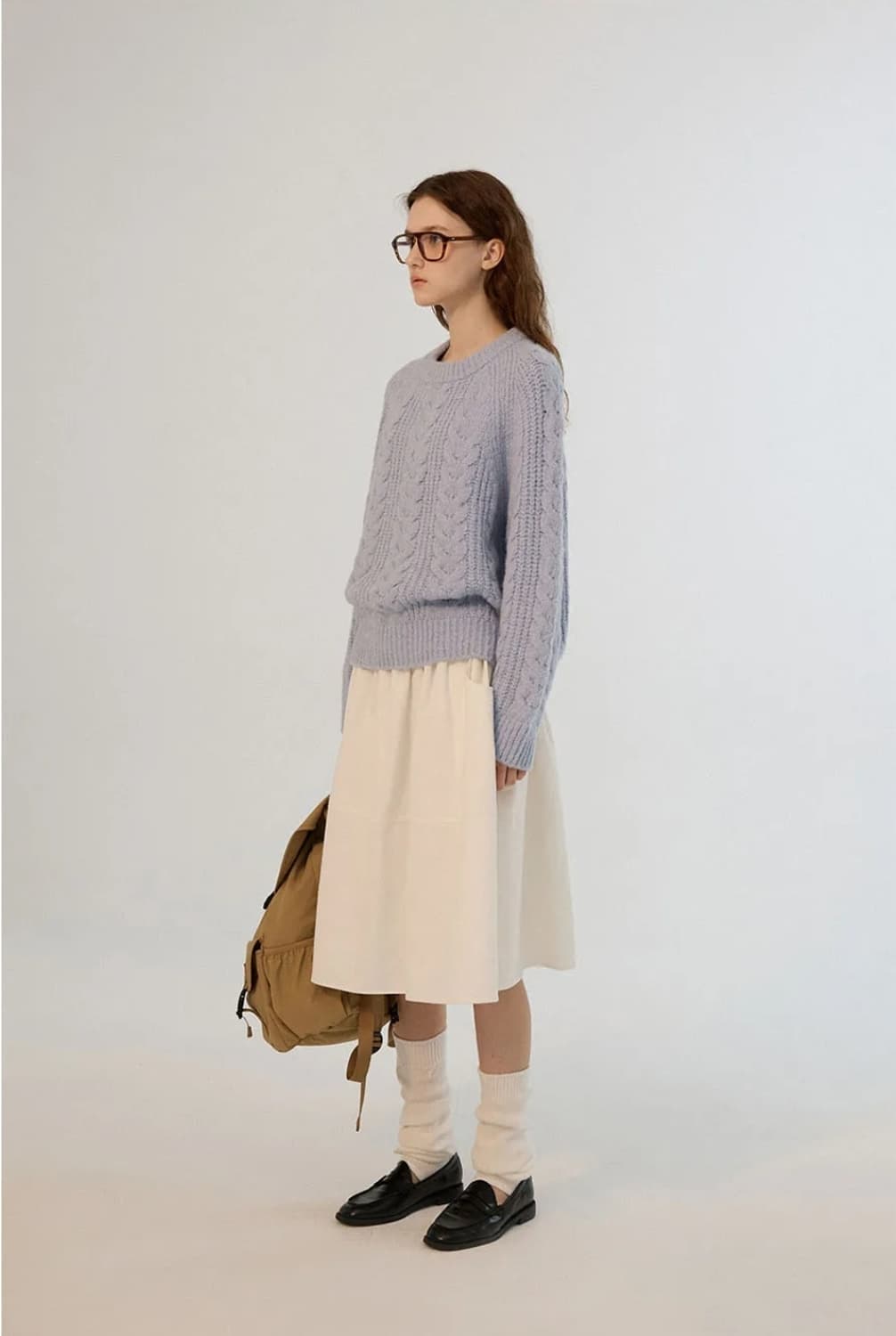 [새상품] 썸웨어버터 알파카 케이블 니트 스웨터 상품이미지3