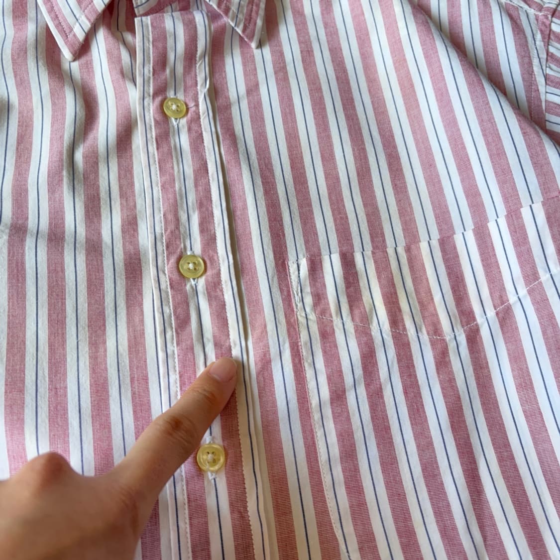 갭 핑크 스트라이프 긴팔 셔츠 상품이미지6