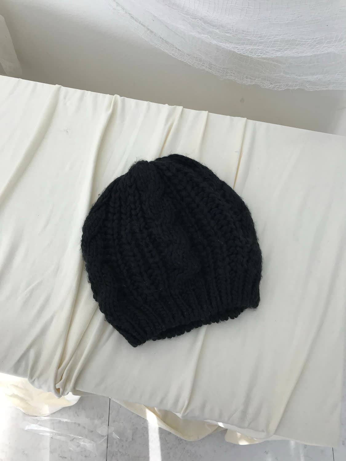 블랙 니트 비니 상품이미지1