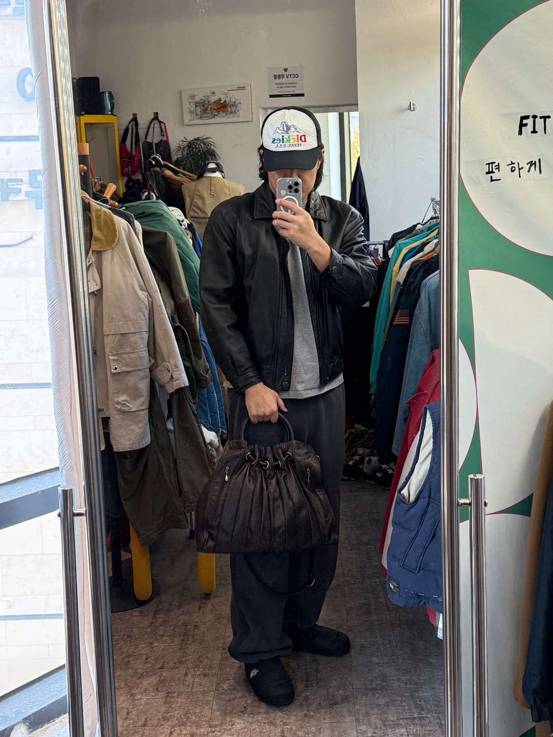 Via Tore Leoni 천연소가죽 드로스트링+핸들 토트/숄더백 상품이미지7