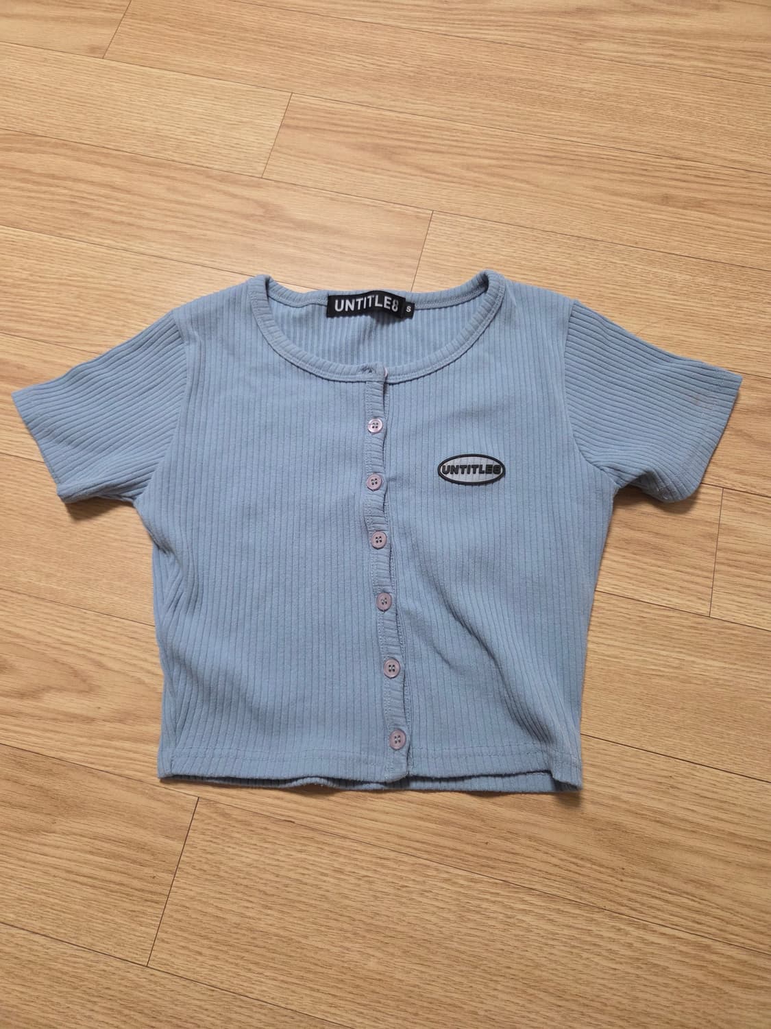 믹스엑스믹스 크롭 니트 가디건 하늘색 소라 상품이미지2