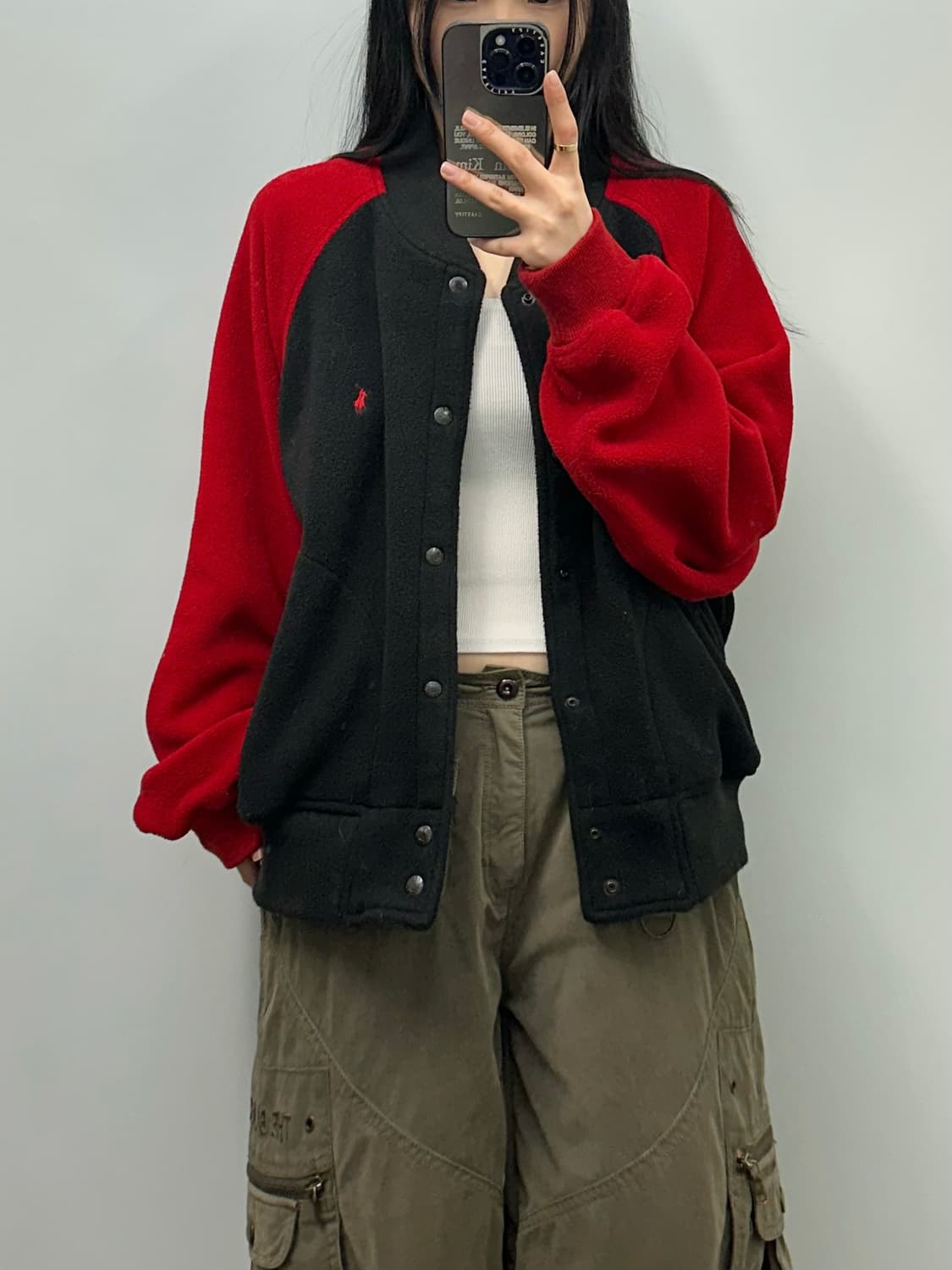 폴로 랄프로렌 90s 나그랑 배색 플리스 자켓  상품이미지2