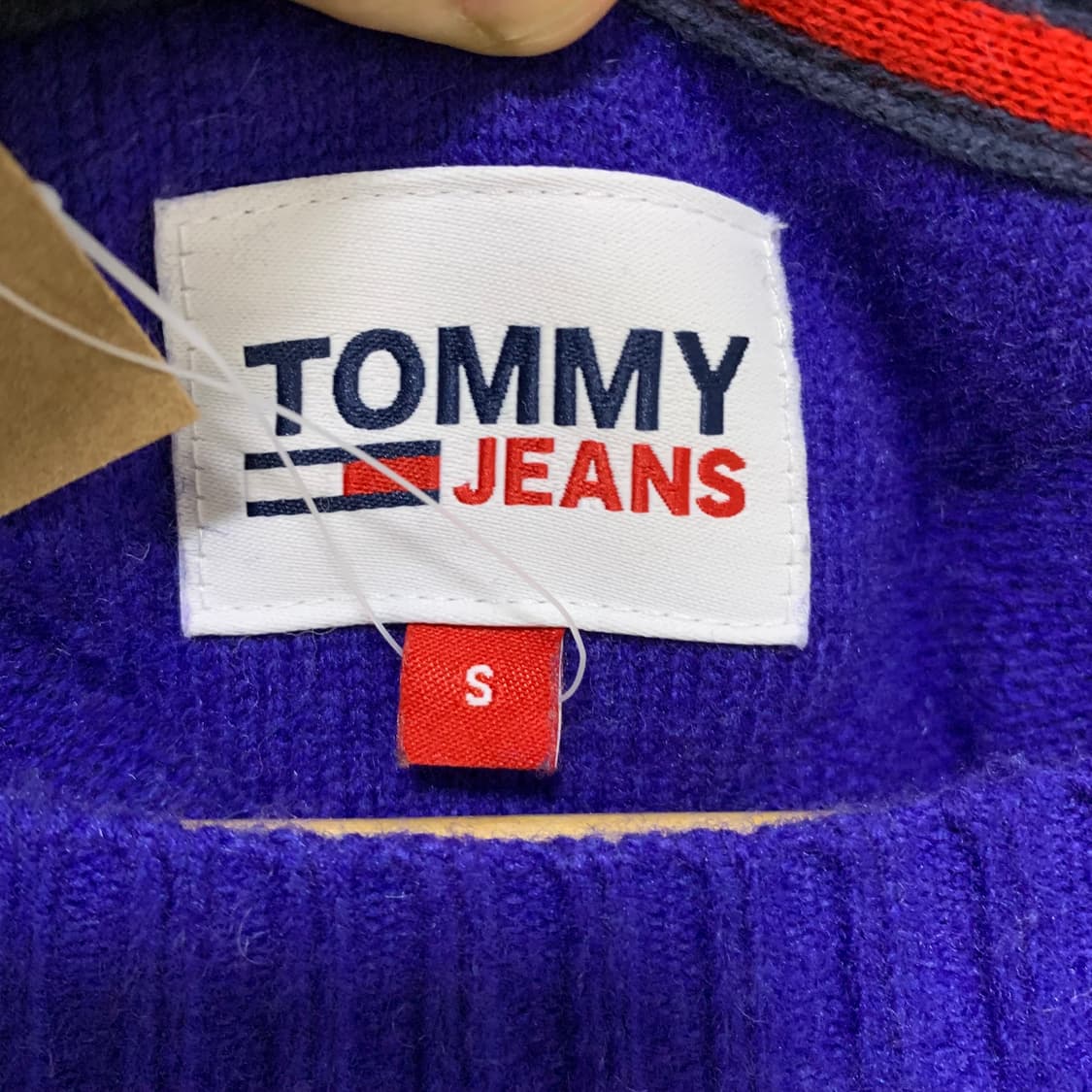 타미힐피거 타미진스 긴팔 빈티지 니트 블루 s 남녀공용 상품이미지3