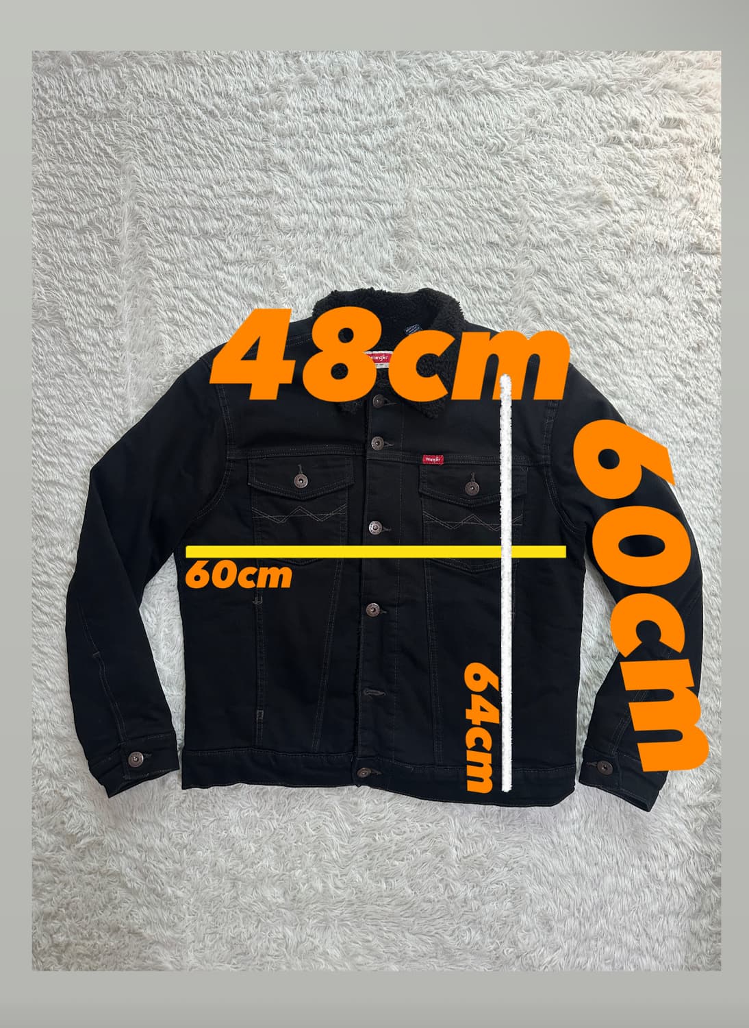 랭글러 블랙 데님 쉐르파 자켓 M 상품이미지4