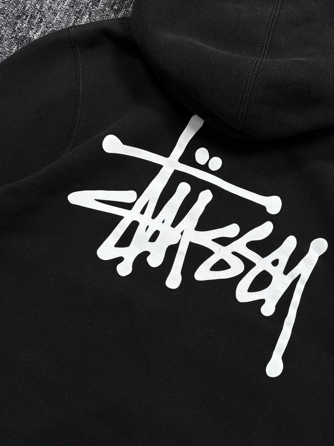 스투시 블랙 베이직 후드집업 상품이미지4