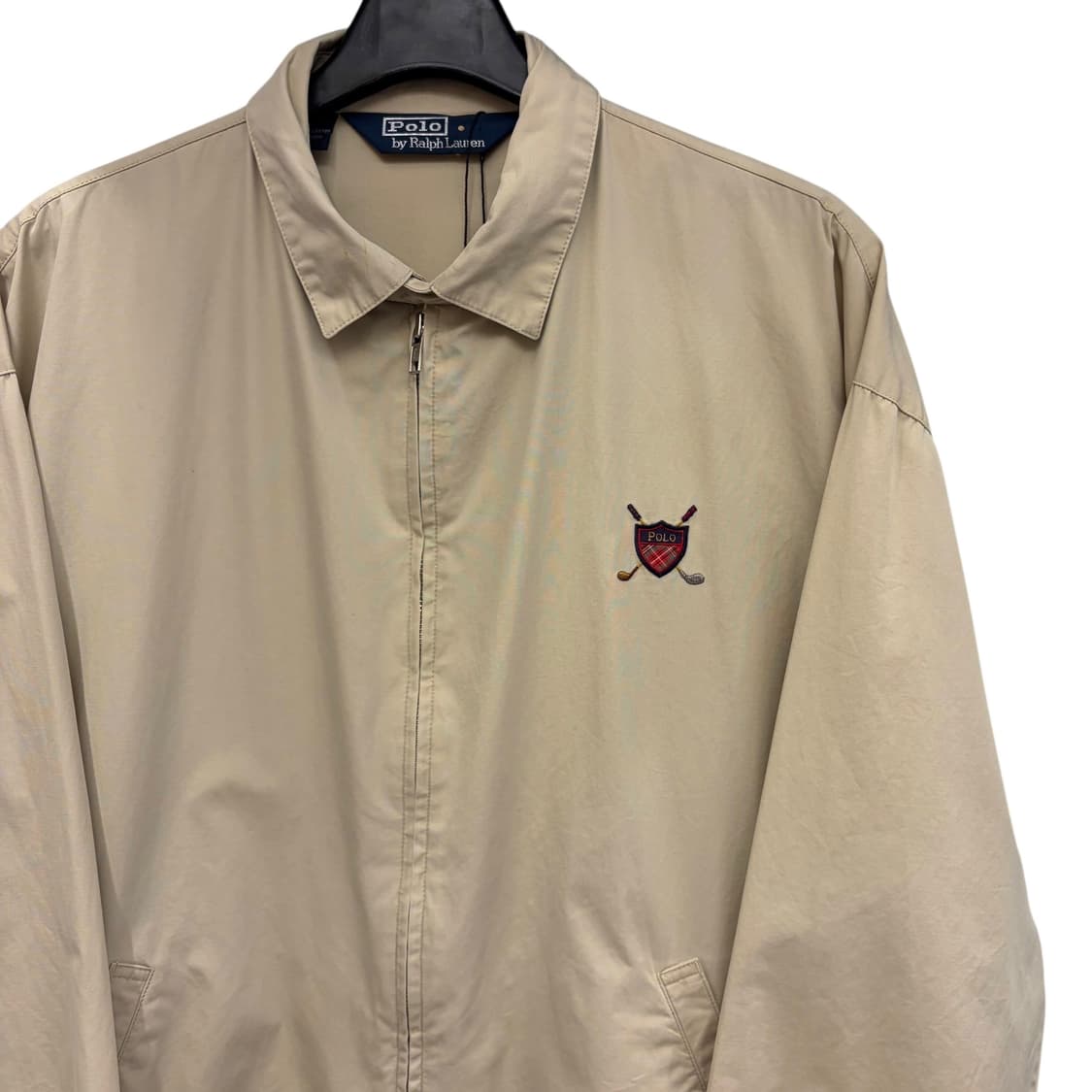 90s 폴로 랄프로렌 골프 클럽 로고 베이지 스윙탑 L 상품이미지2
