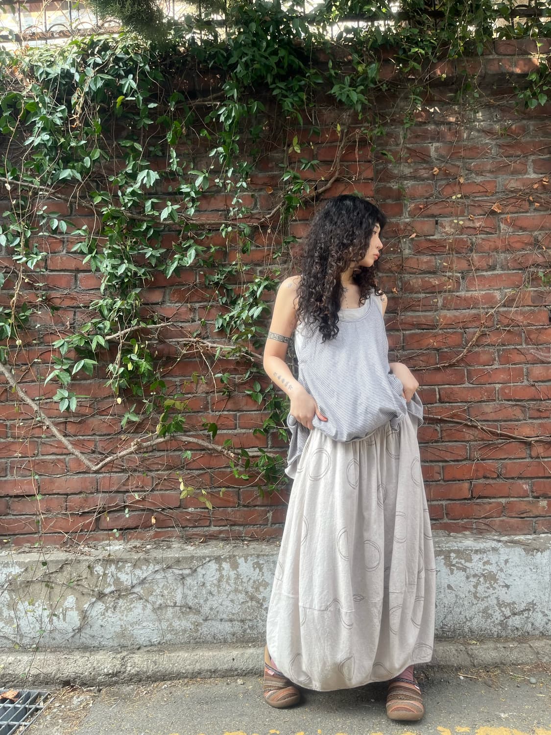 일본 무드 도트 벌룬 스커트 상품이미지4