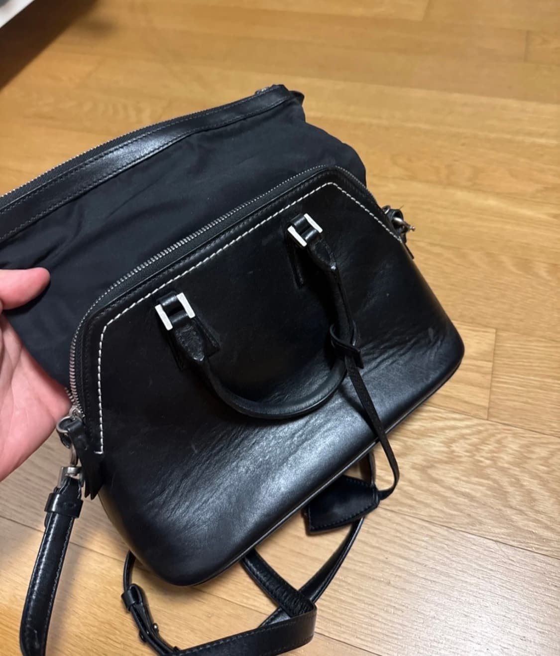 메종 마르지엘라 5AC 미니 블랙 토트백 상품이미지3