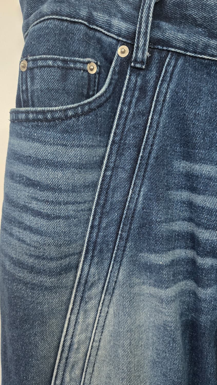 우알롱 커브드라인 스트레이트 데님팬츠 상품이미지3