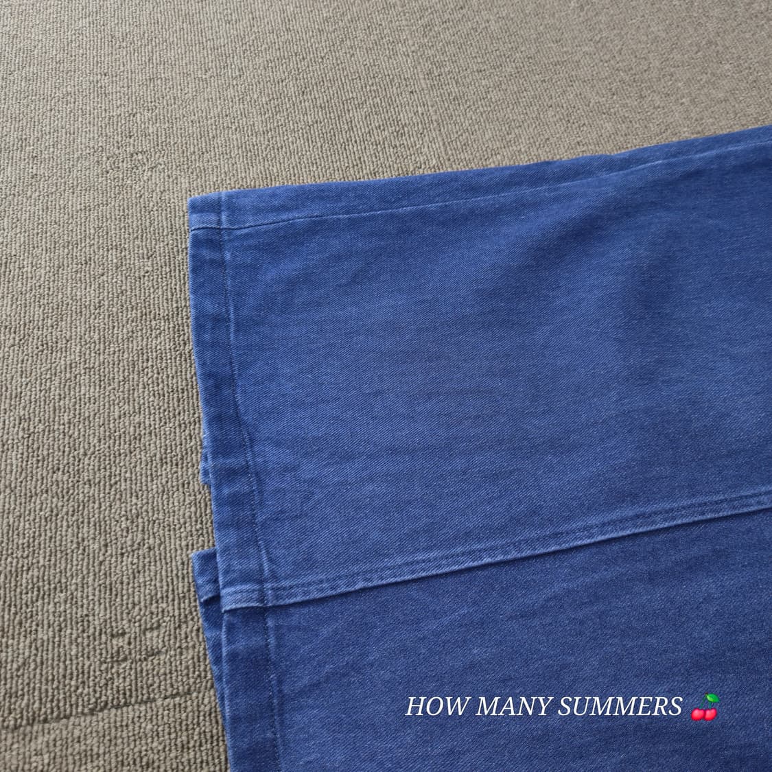 로리즈팜 밴딩 데님 롱 스커트 F 블루 코튼 빈티지 포켓 워싱 상품이미지5