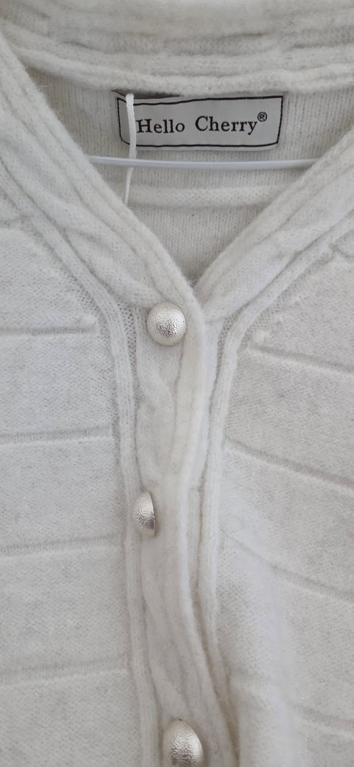 브이넥 베이지 가디건 상품이미지4