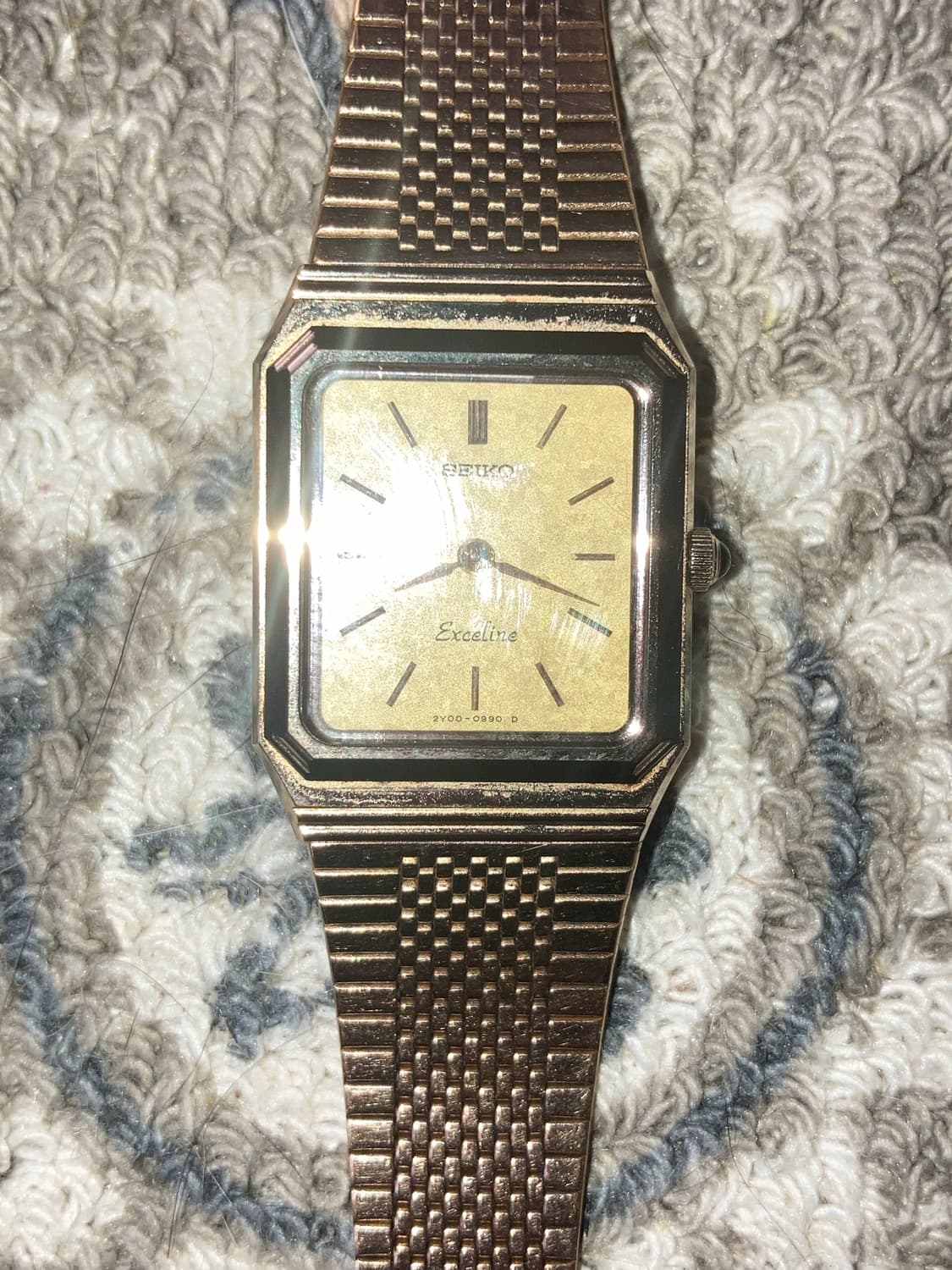 빈티지 세이코 골드 스퀘어 워치 상품이미지1