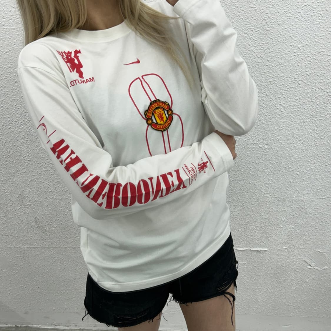 00s 나이키 맨체스터 유나이티드 레어 화이트 롱 슬리브 ( 중고 매물  상품이미지2