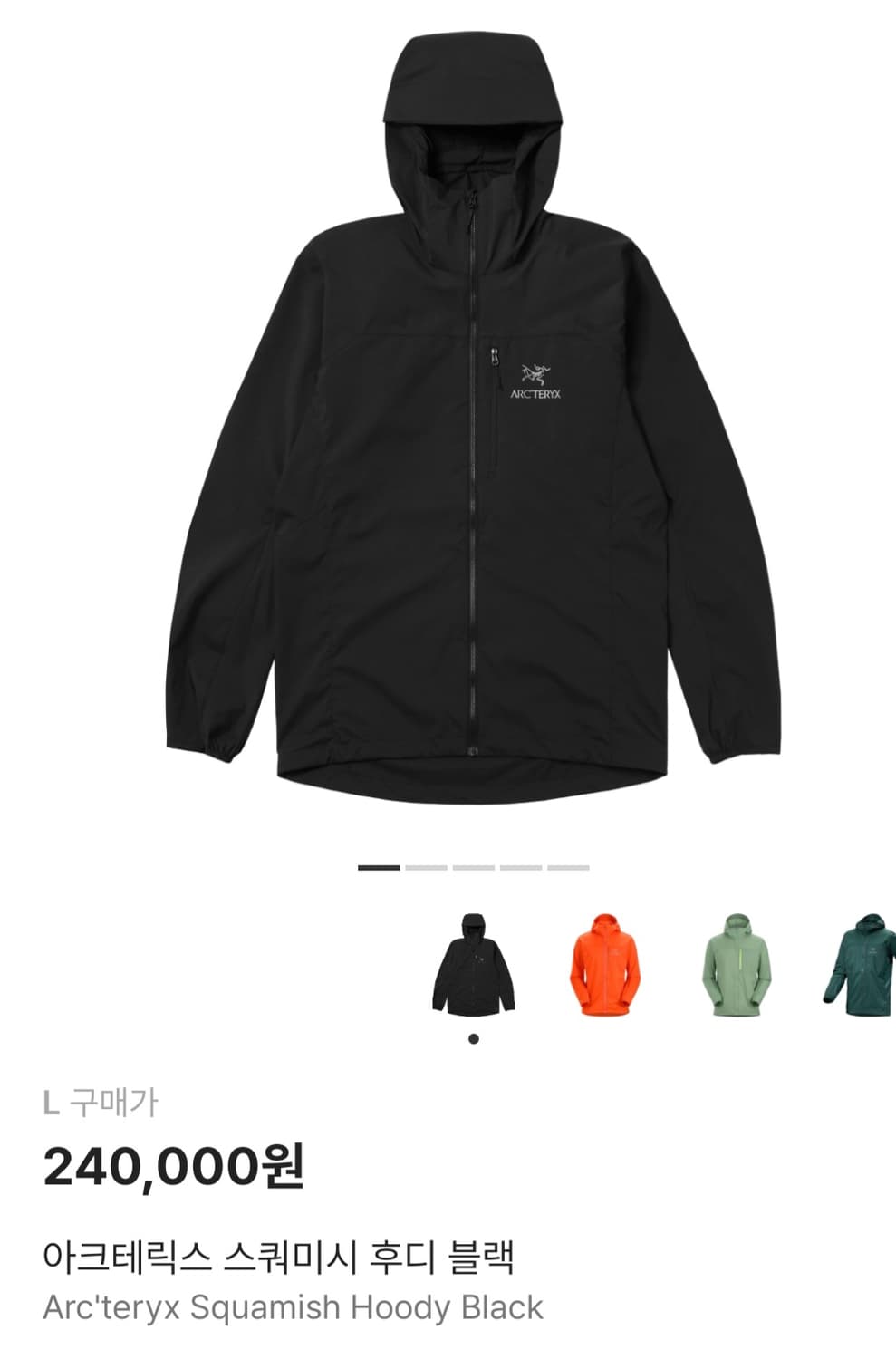 아크테릭스 바람막이 상품이미지1