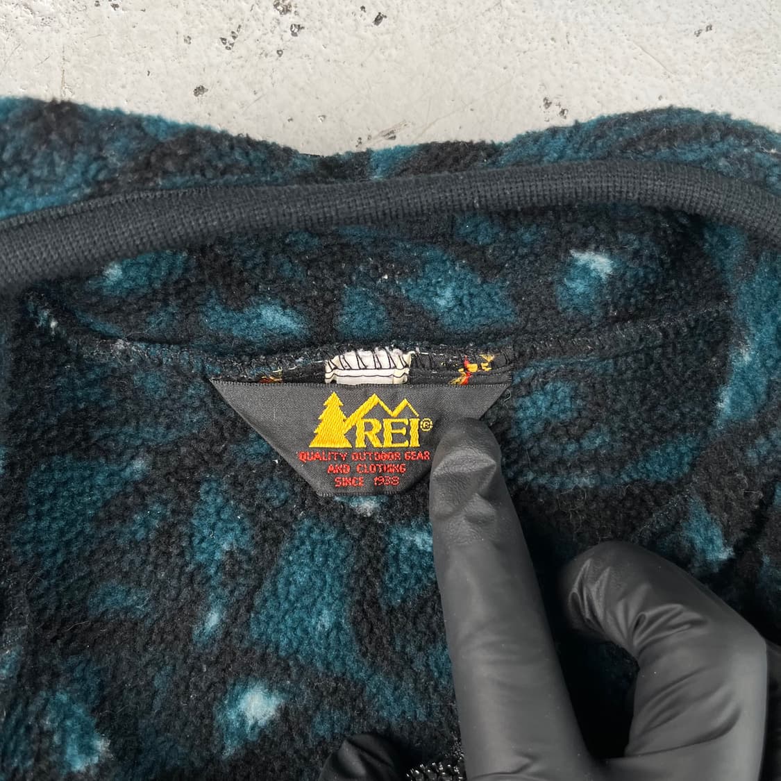 빈티지 Rei 플리스 패턴 폴라텍 집업 상품이미지3