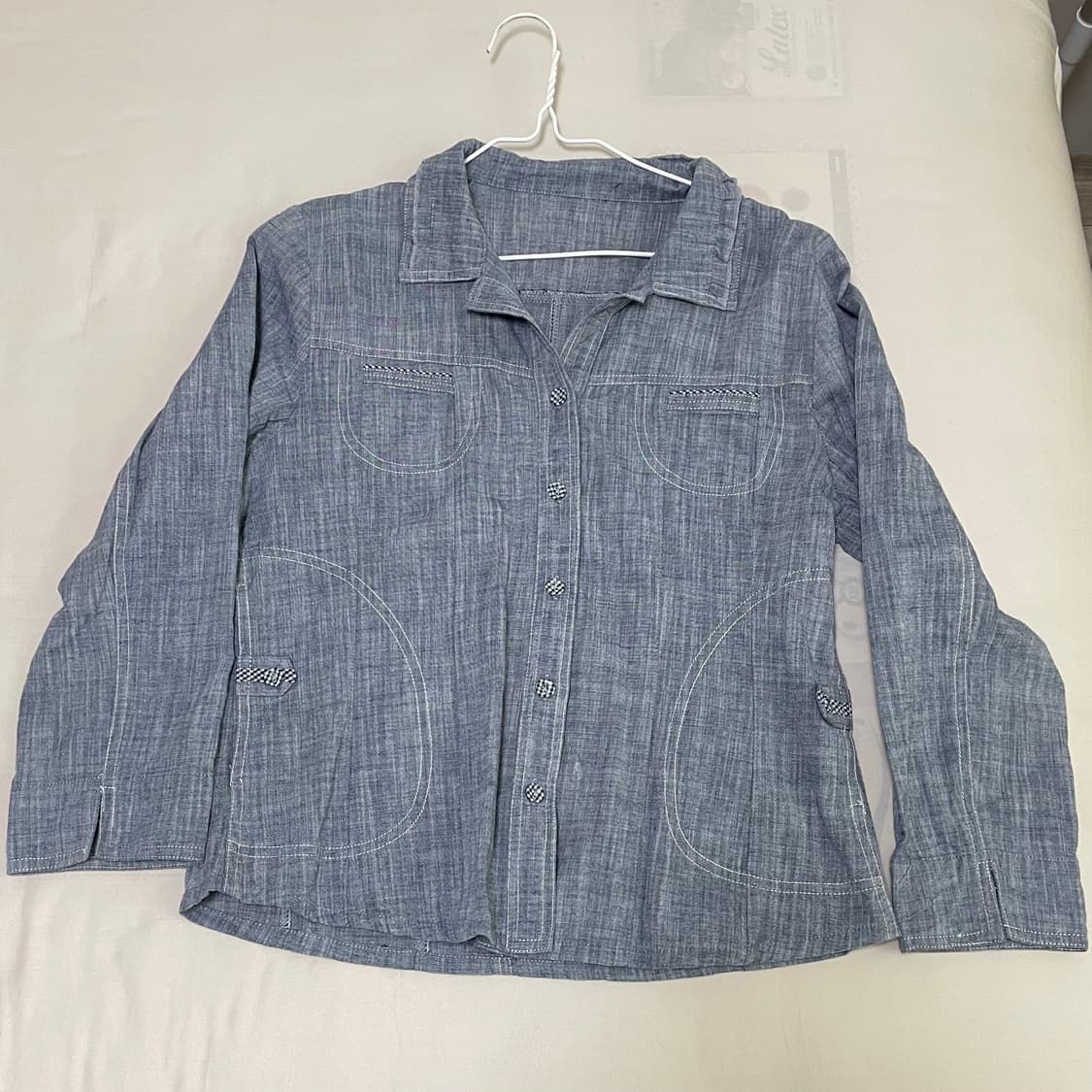 체크 프릴 미니 셔츠 상품이미지1