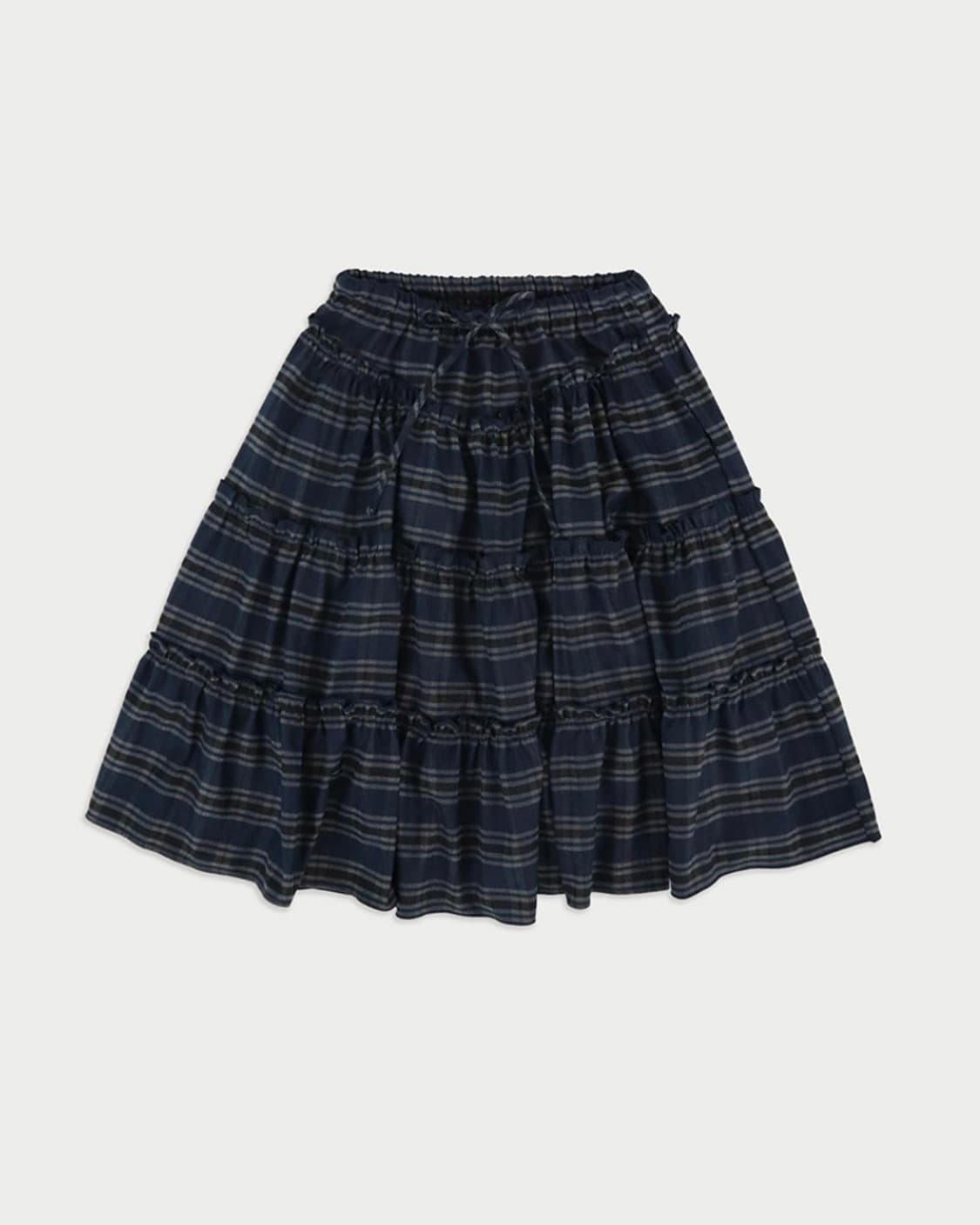 위드아웃썸머 witty frill skirt 체크블루 상품이미지2