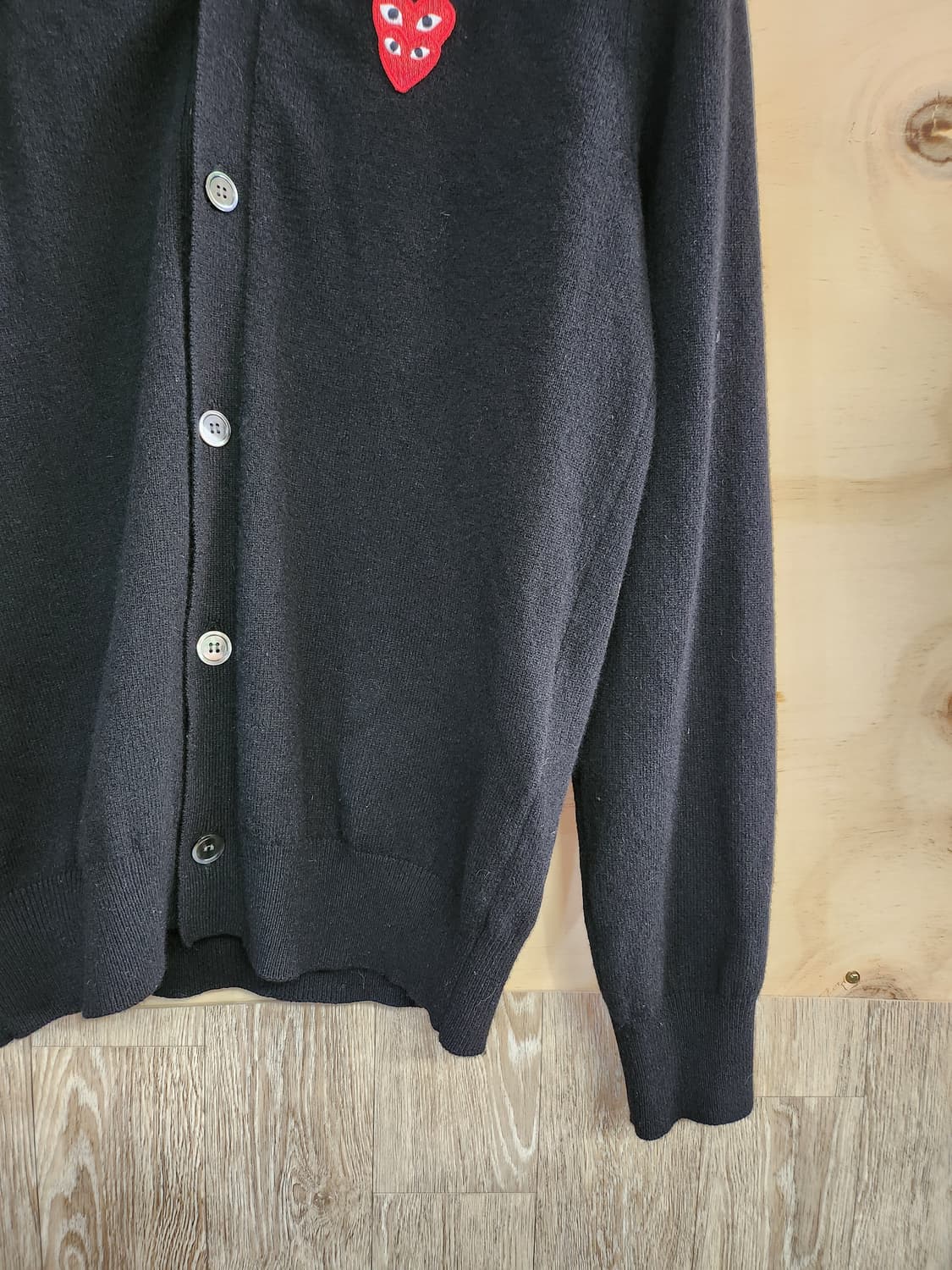 859) 꼼데가르송 더블하트 와펜 가디건 상품이미지3