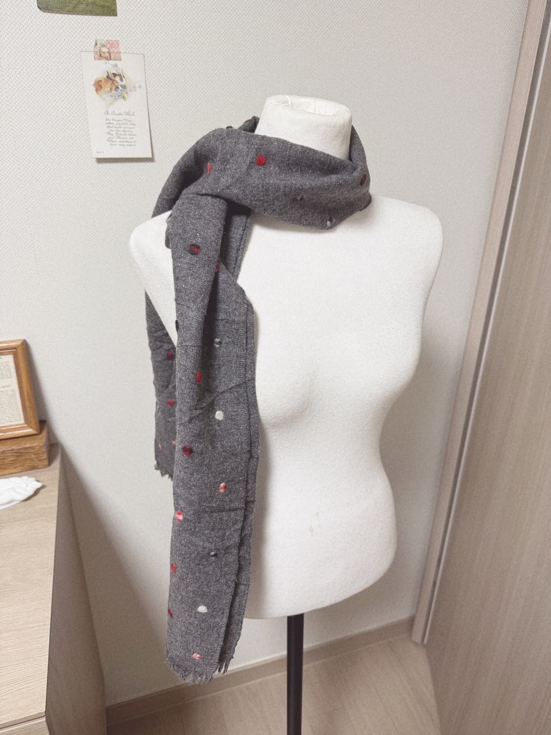 빈티지 도트 머플러  상품이미지1