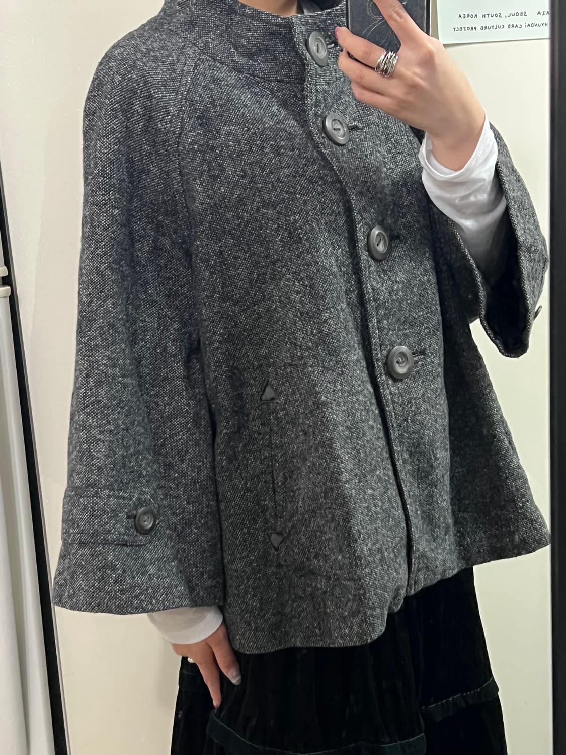 모리걸 갸루 케이프 코트 자켓 상품이미지3