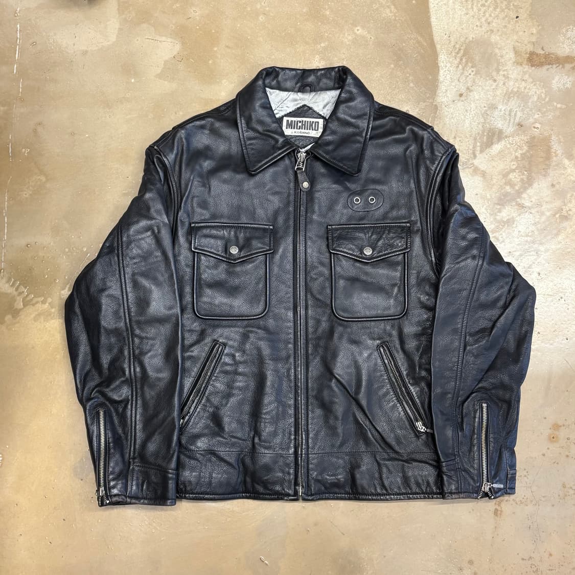 100 미치코코시노 90s 레더 자켓 상품이미지2