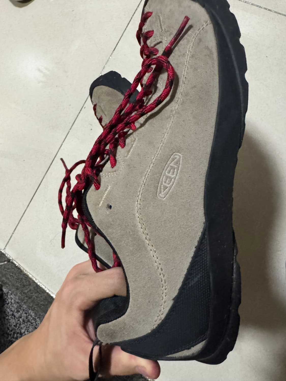 킨 재스퍼 스웨이드 스니커즈 실버 밍크  상품이미지4