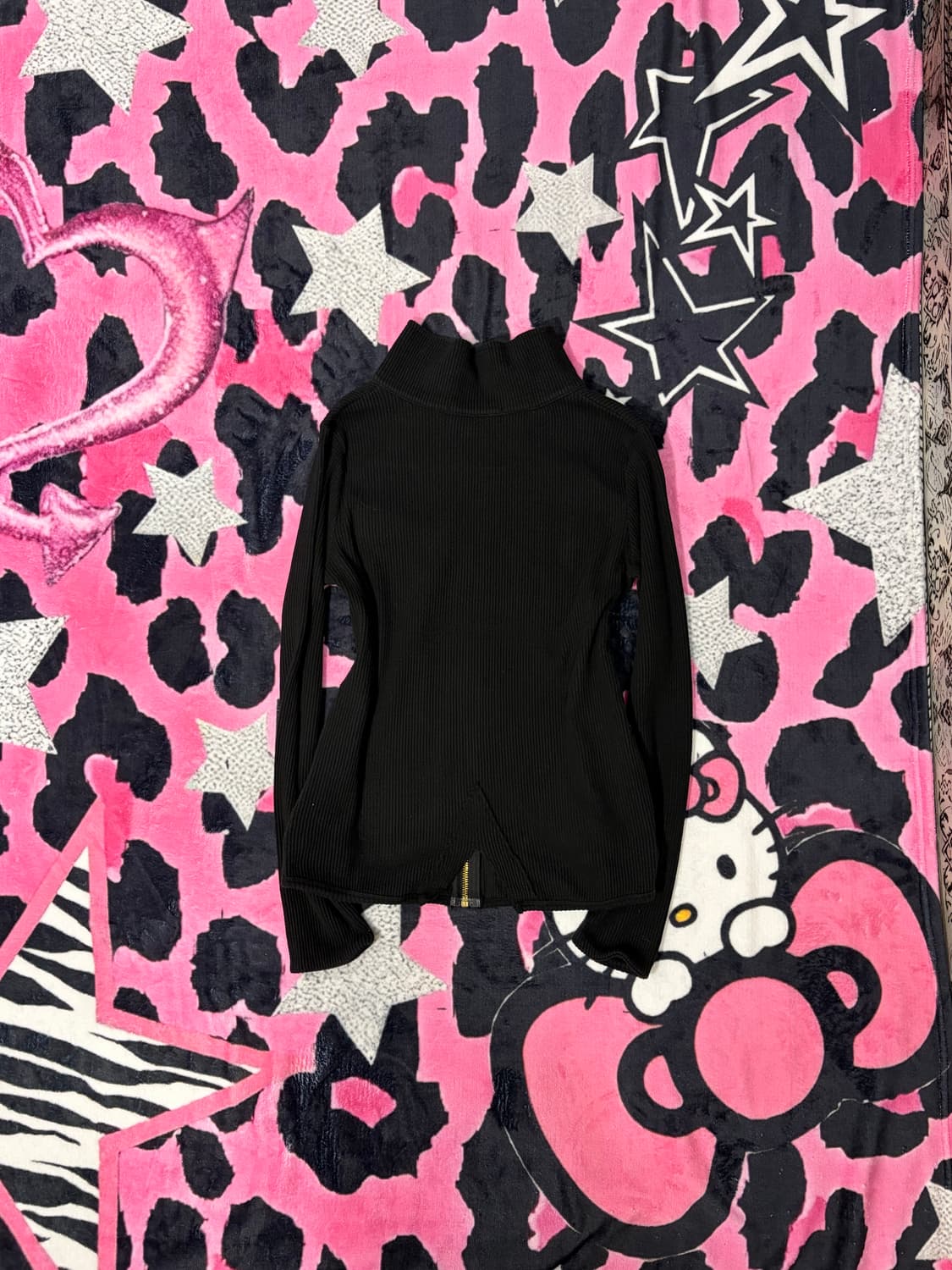 Y2K gold zip detail high-neck zip up 상품이미지2